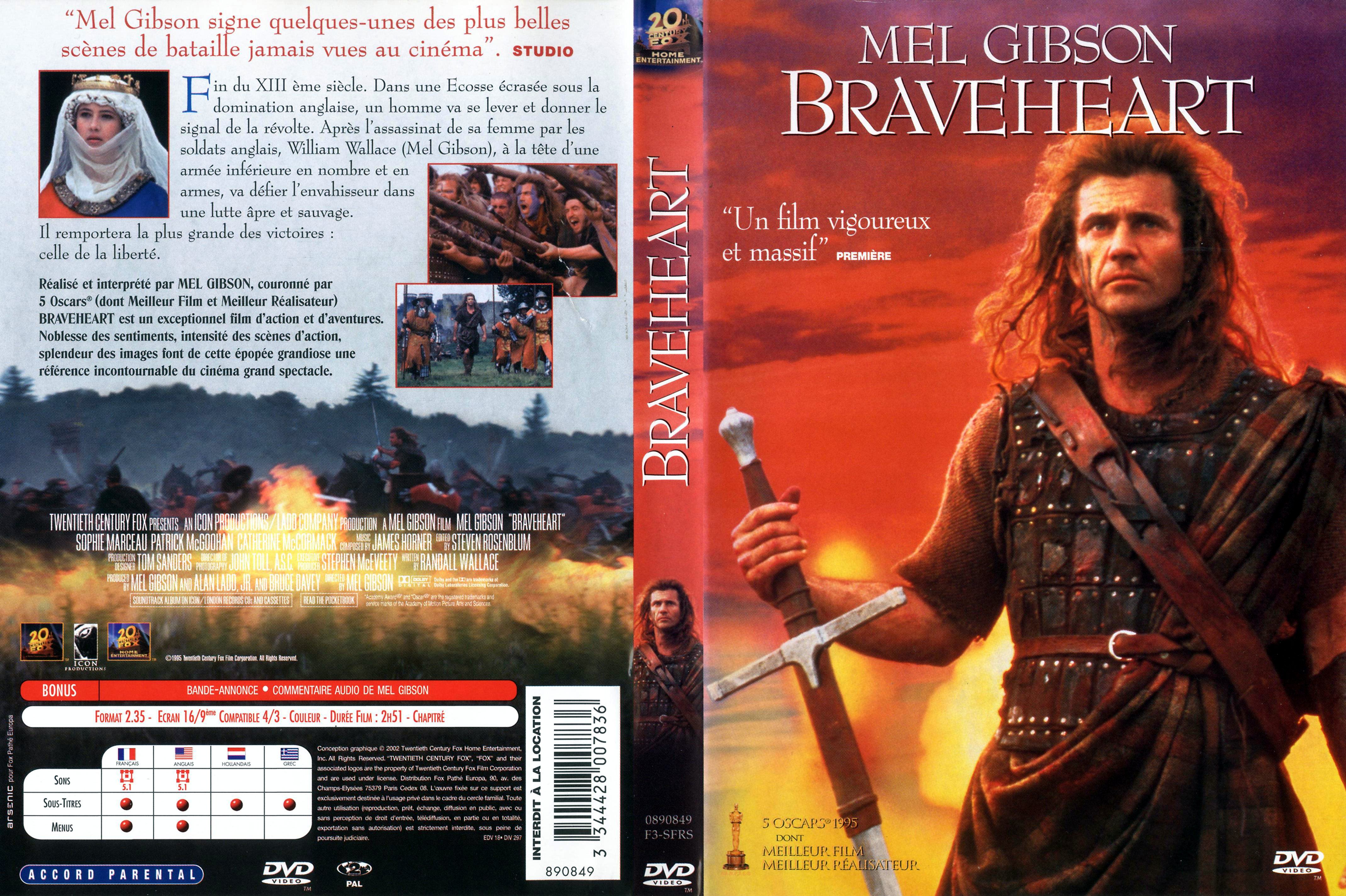 Jaquette DVD Braveheart v4