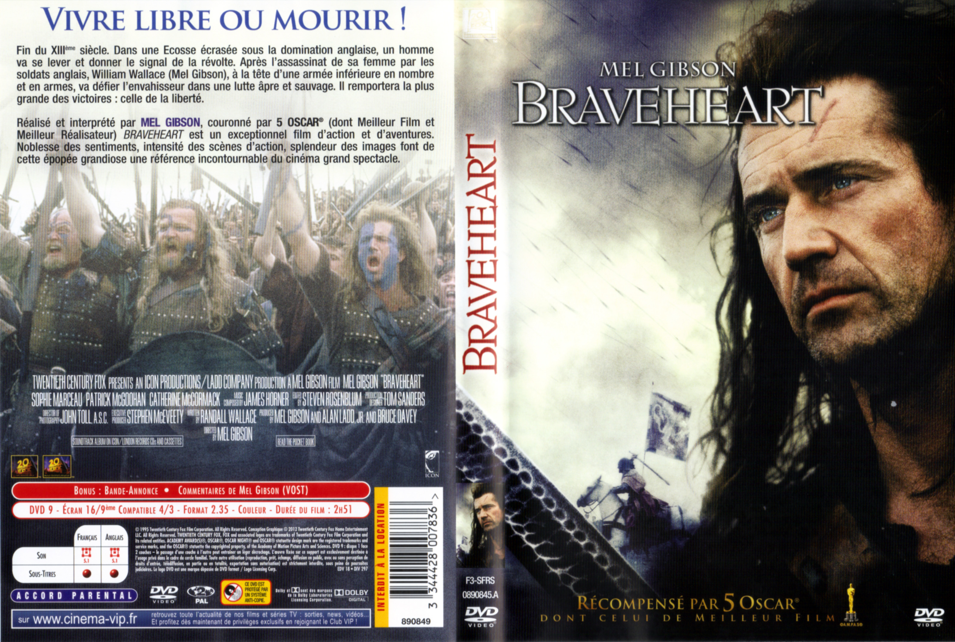 Jaquette DVD Braveheart v5