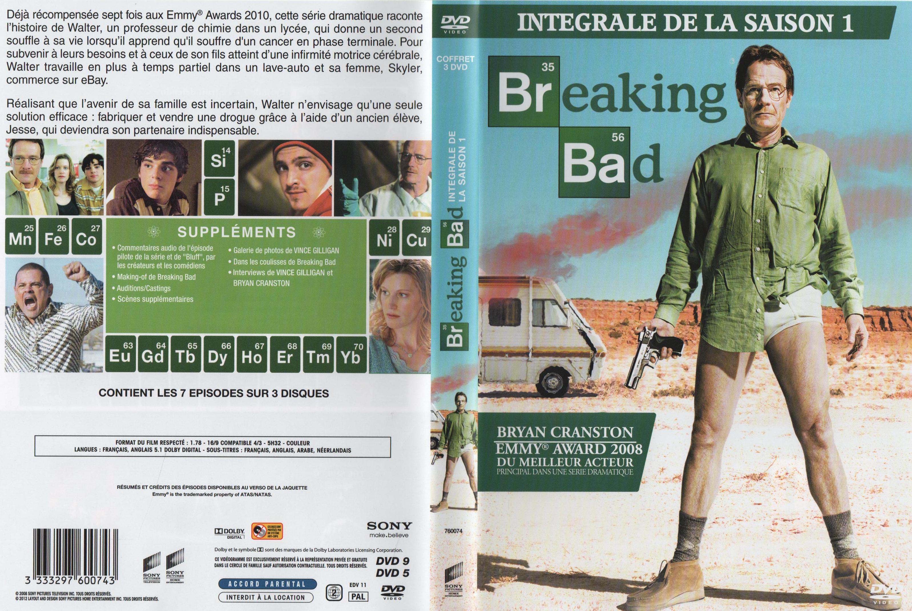 Jaquette DVD Breaking Bad Saison 1 COFFRET