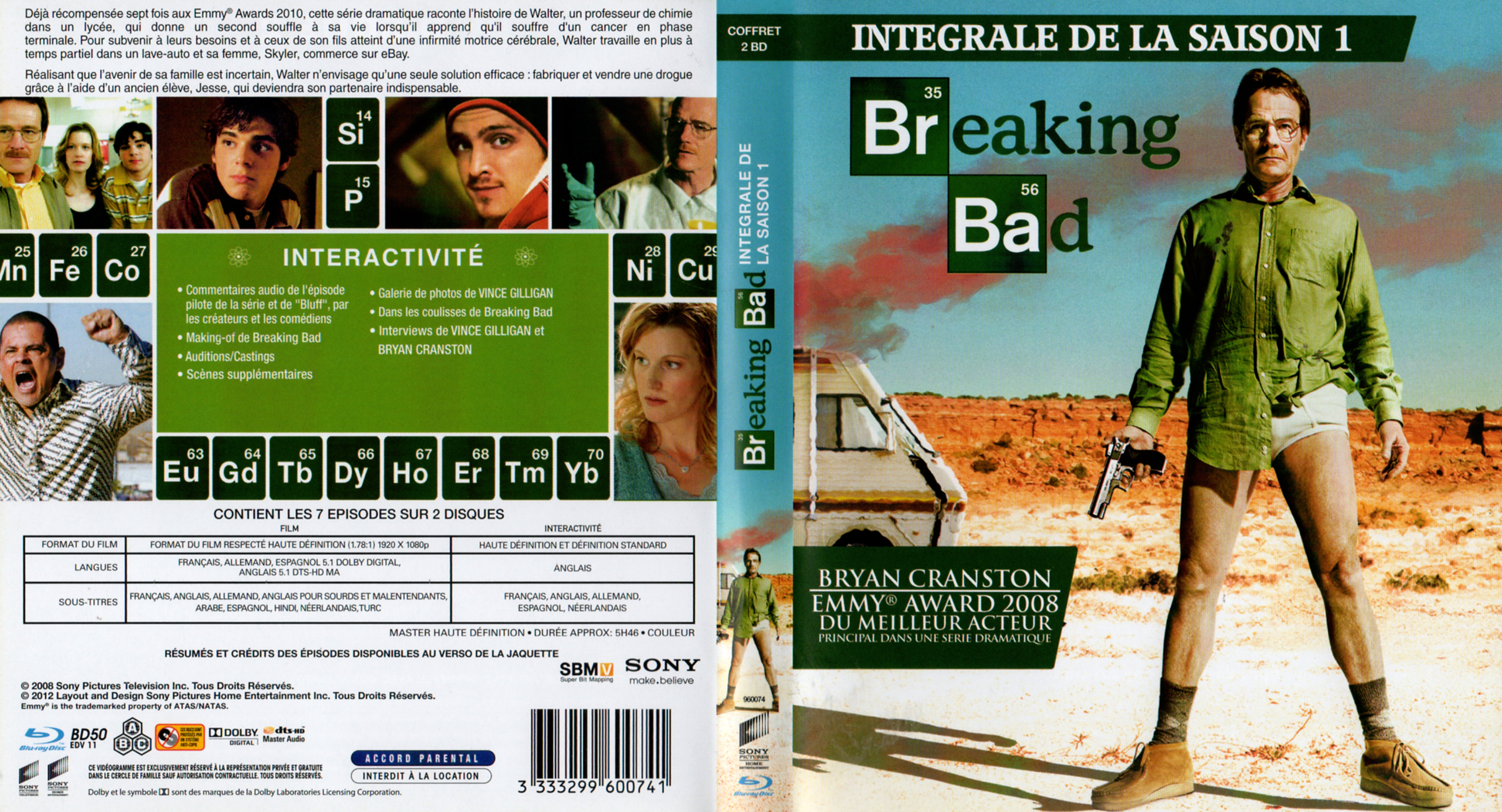 Jaquette DVD Breaking Bad Saison 1 (BLU-RAY)