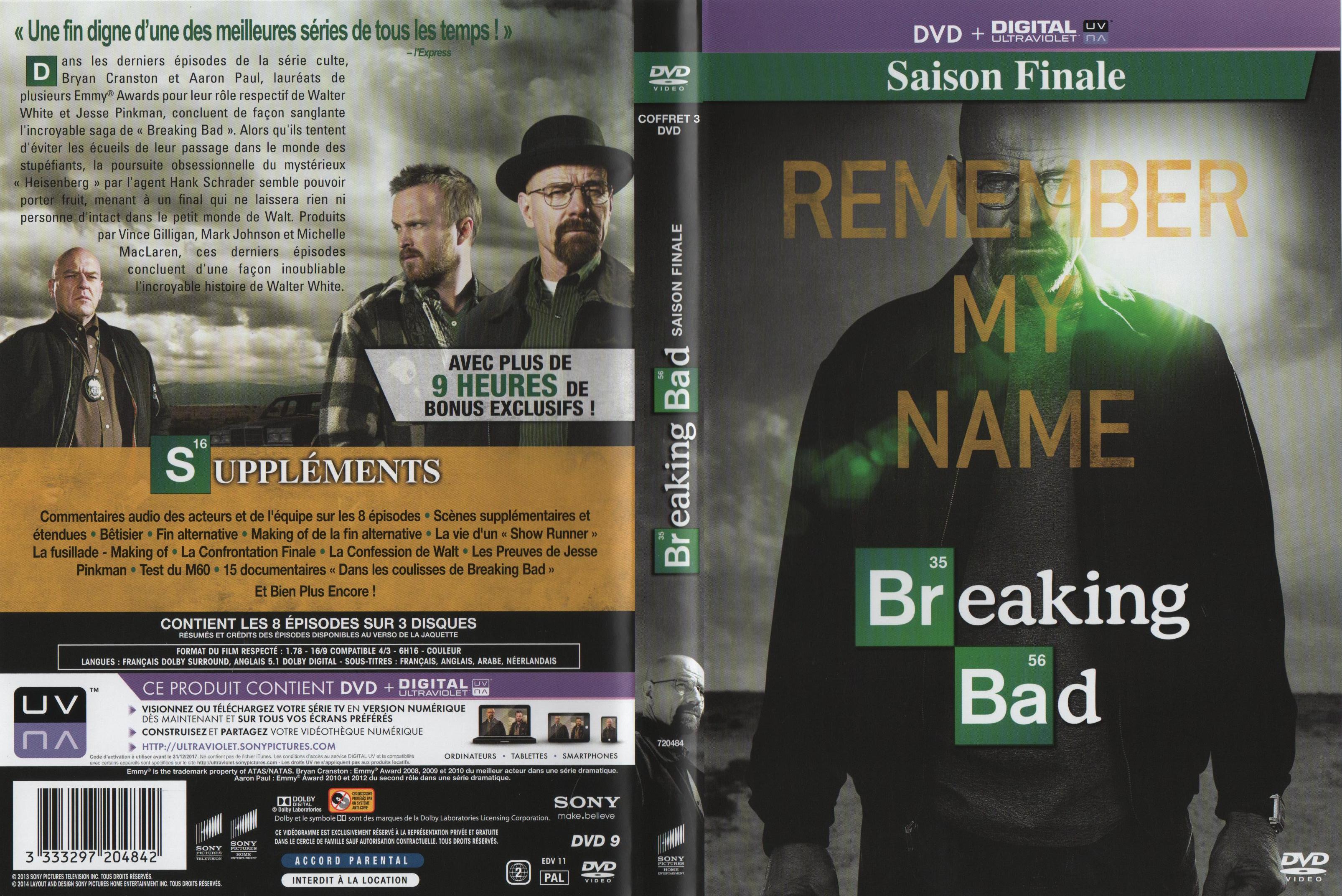 Jaquette DVD Breaking Bad Saison 5 COFFRET