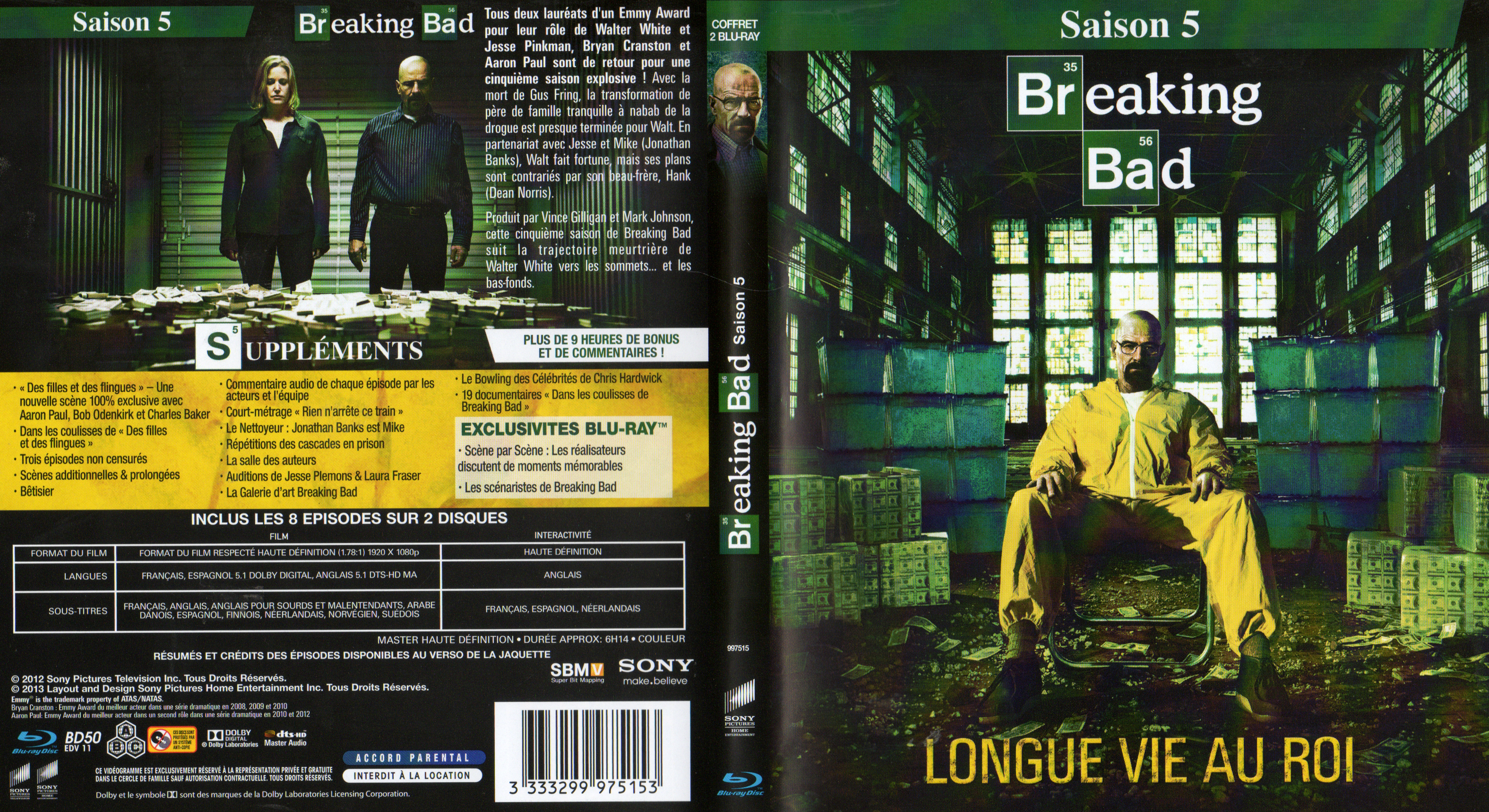 Jaquette DVD Breaking Bad Saison 5 (BLU-RAY)