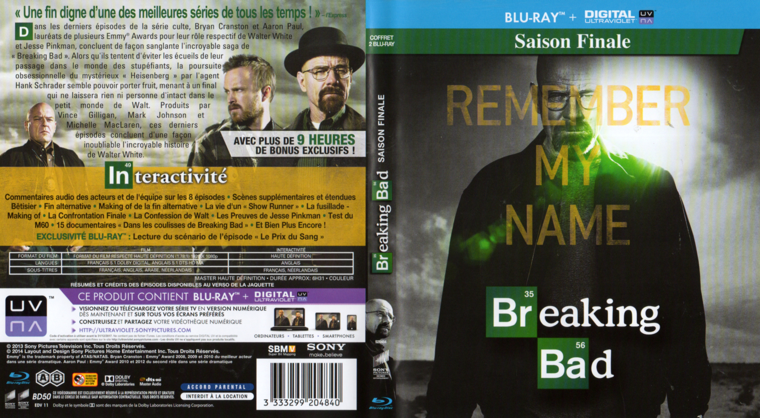 Jaquette DVD Breaking Bad Saison Finale (BLU-RAY)