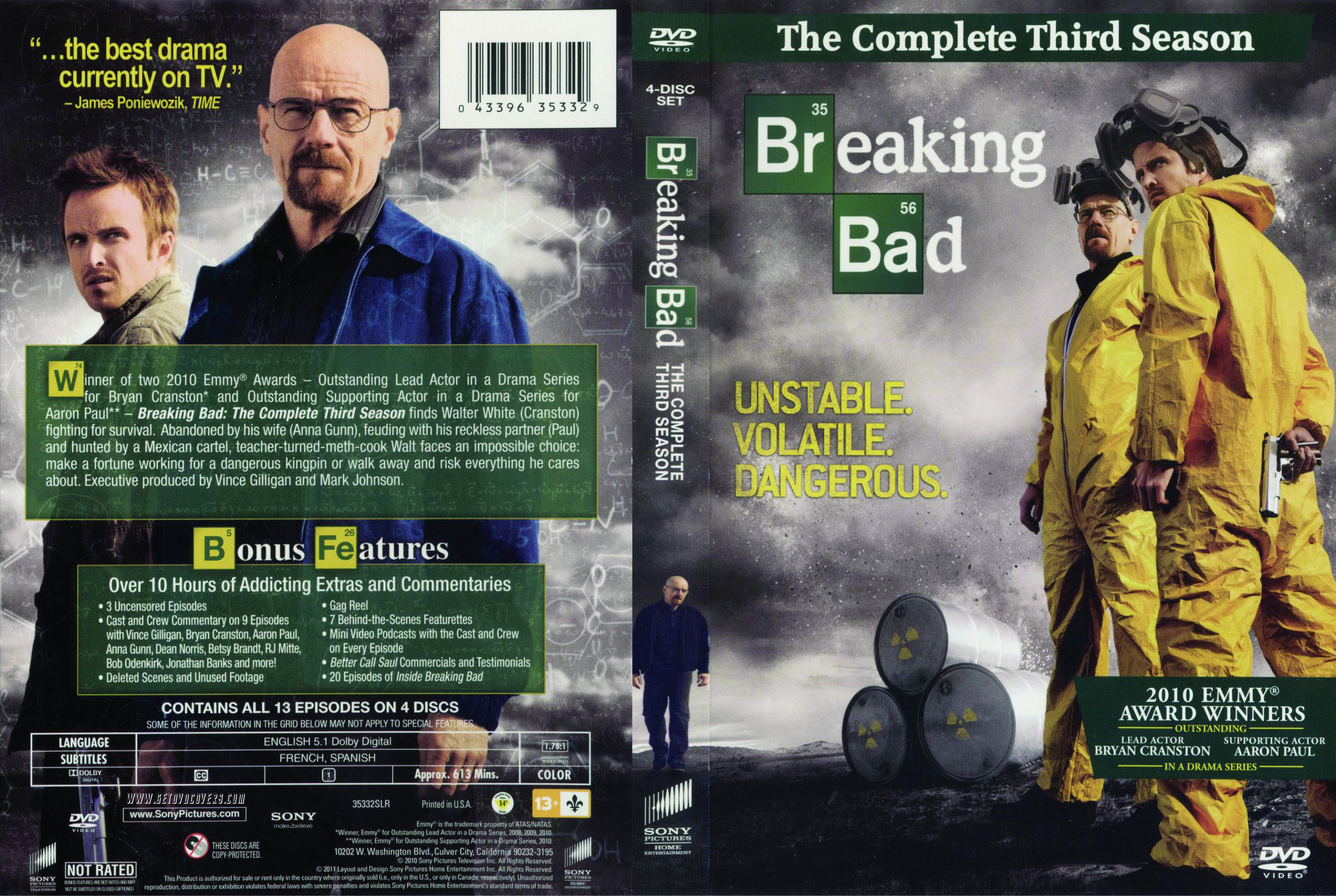 Jaquette DVD Breaking Bad saison 3 Zone 1