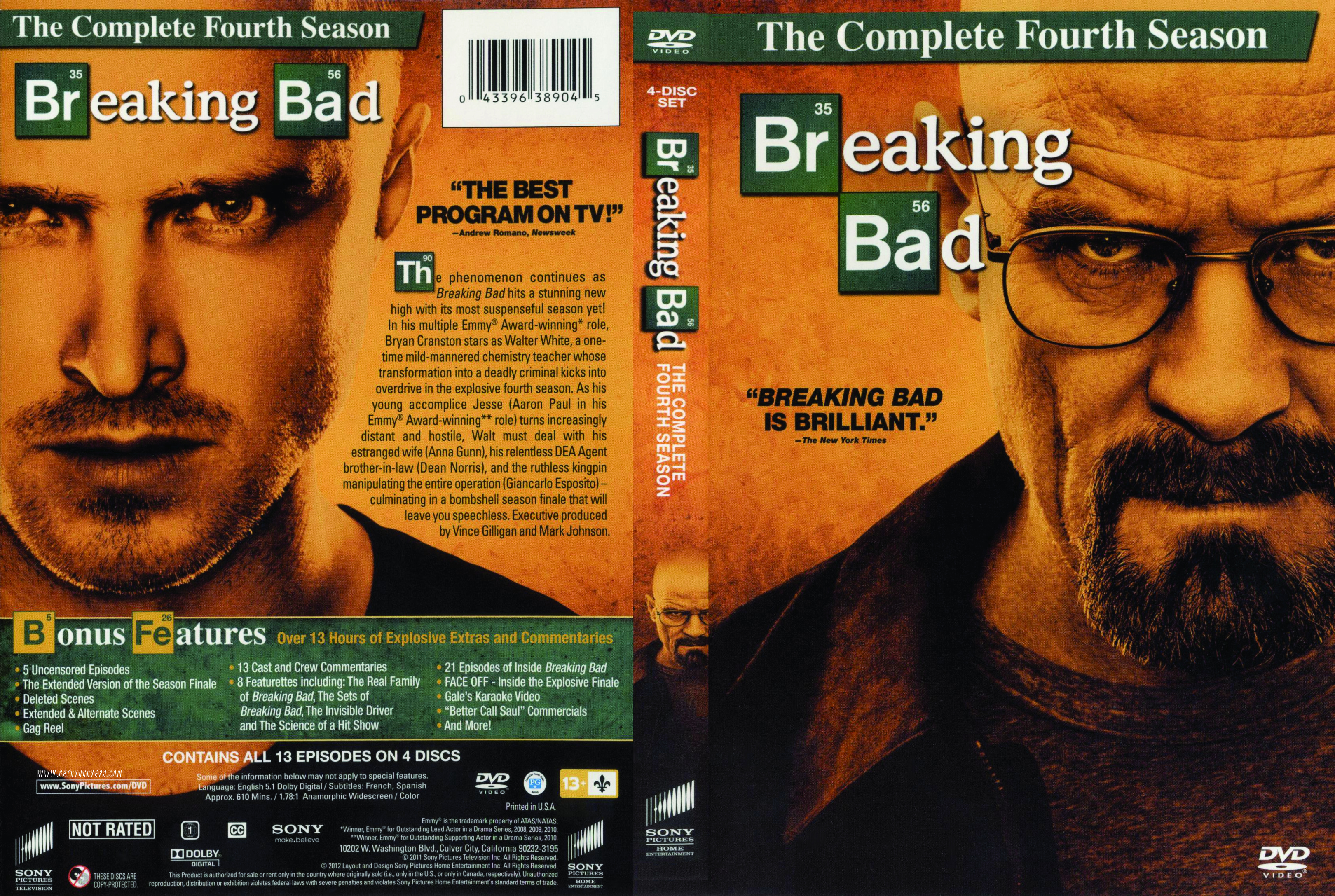 Jaquette DVD Breaking Bad saison 4 Zone 1