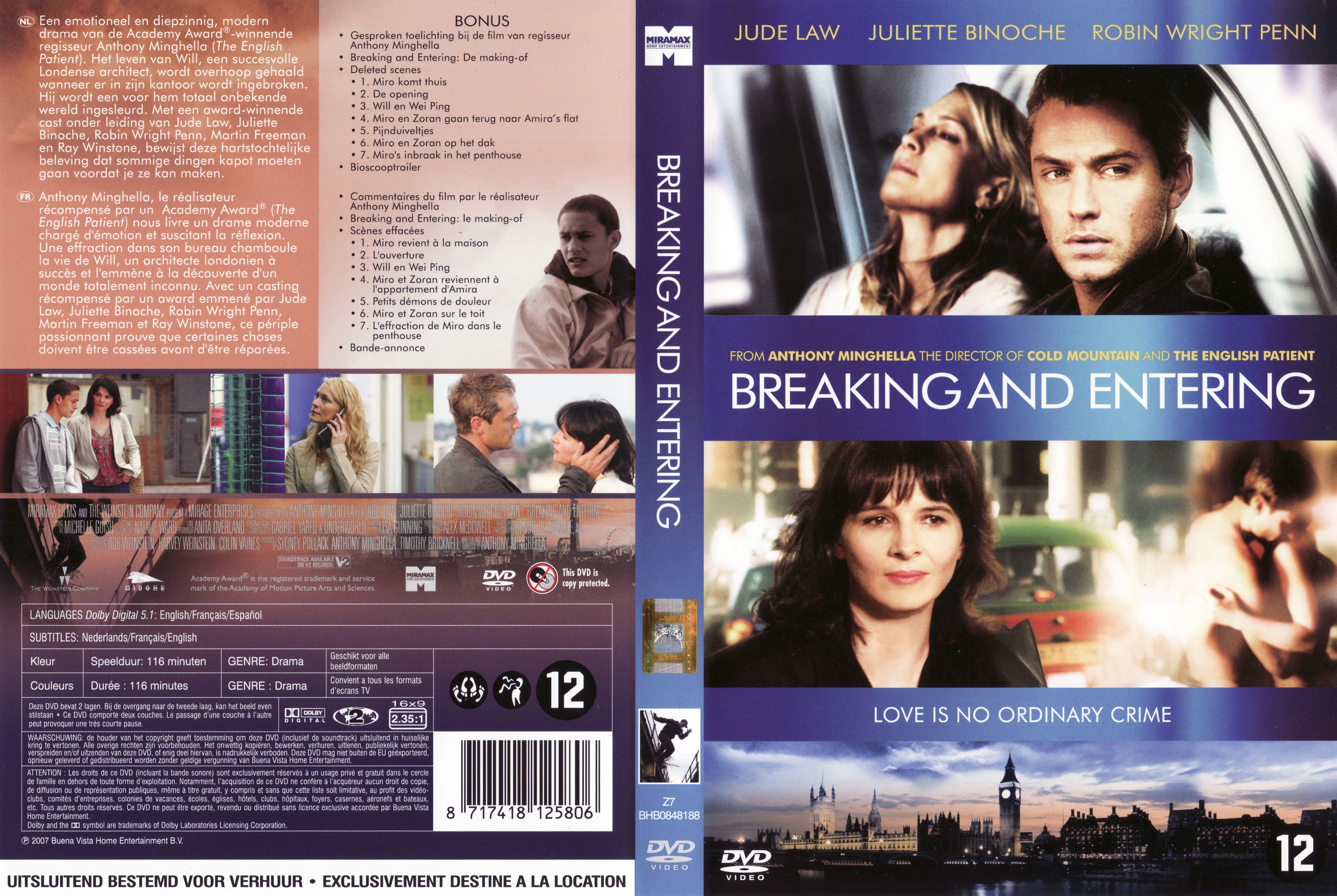 Jaquette DVD Breaking and entering