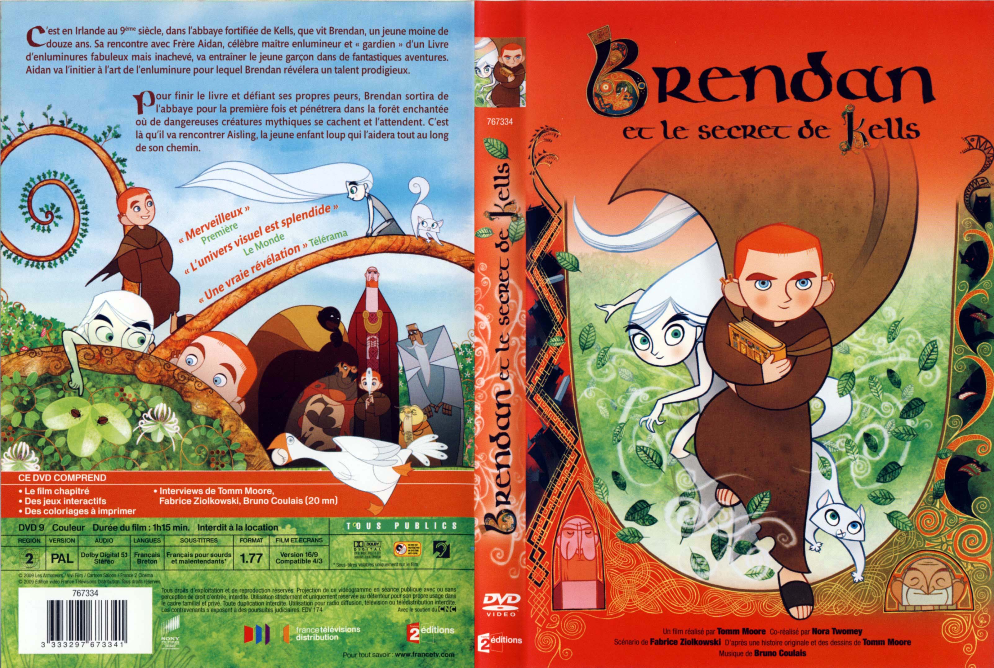 Jaquette DVD Brendan et le secret de kells