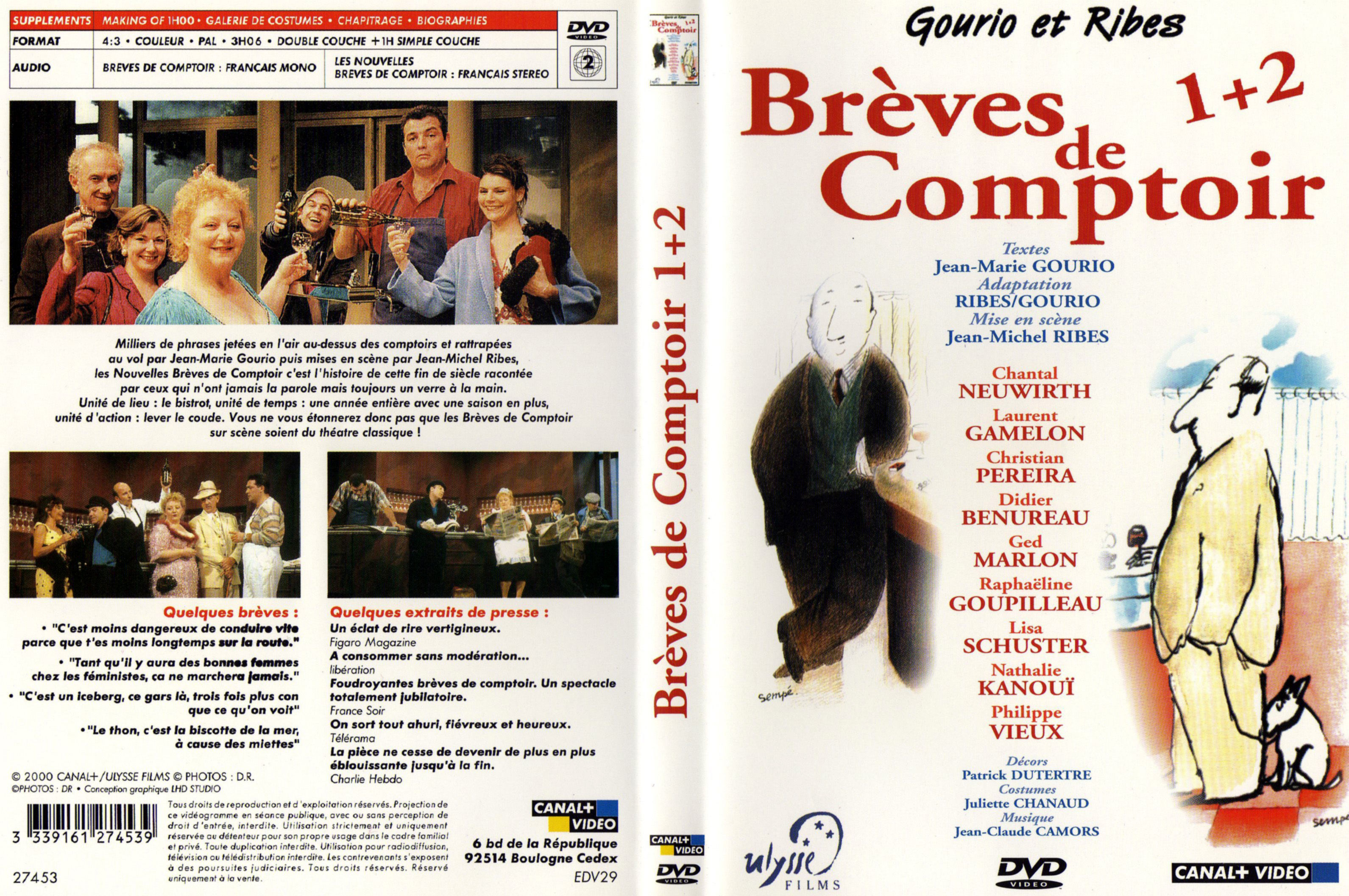 Jaquette DVD Breves de comptoir 1 + 2