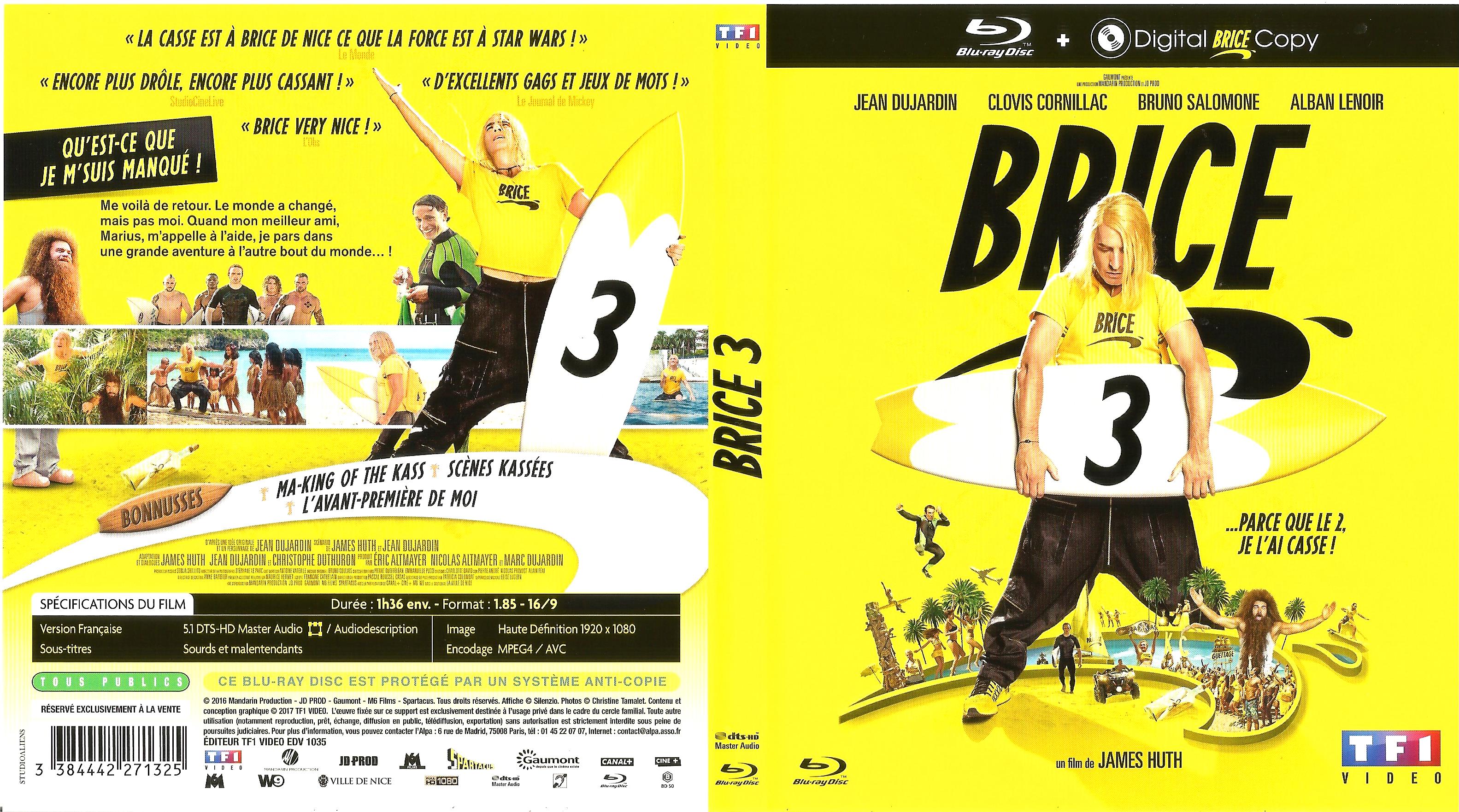 Jaquette DVD Brice 3 (BLU-RAY)