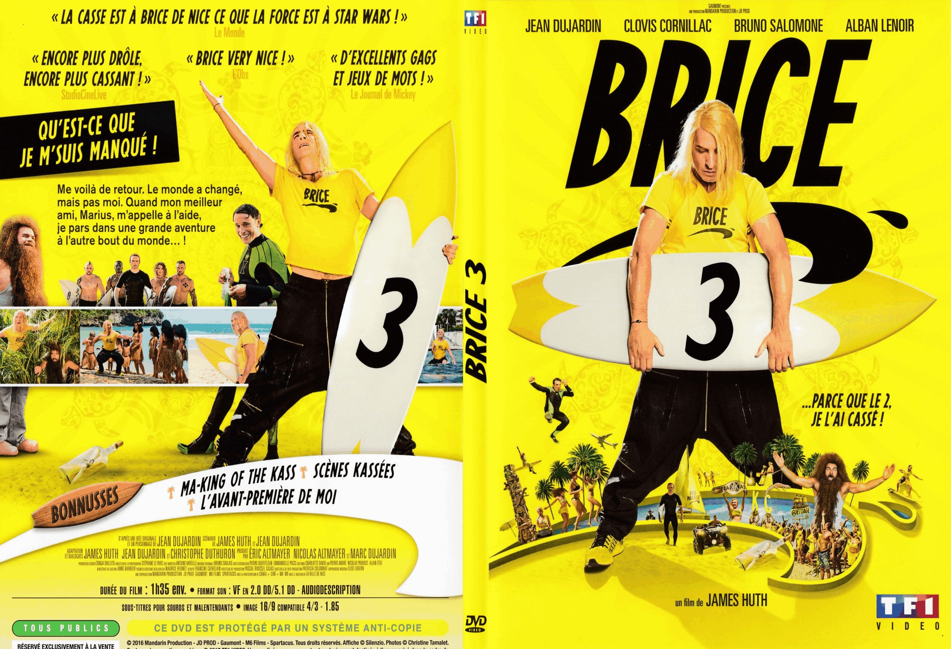 Jaquette DVD Brice 3 - SLIM