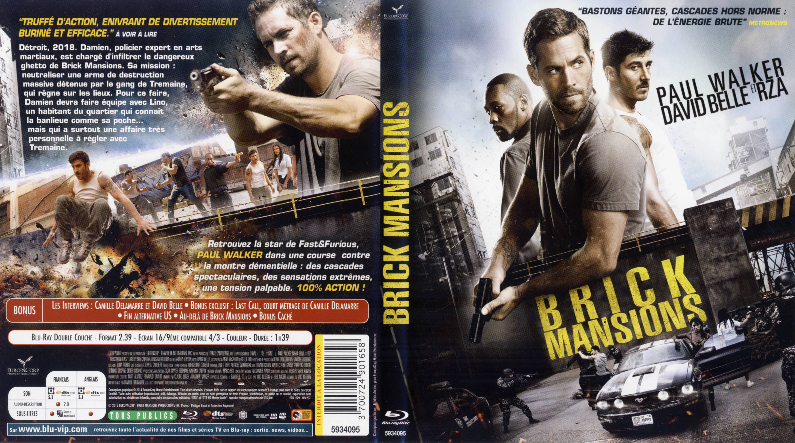 Jaquette DVD Brick Mansions (BLU-RAY)