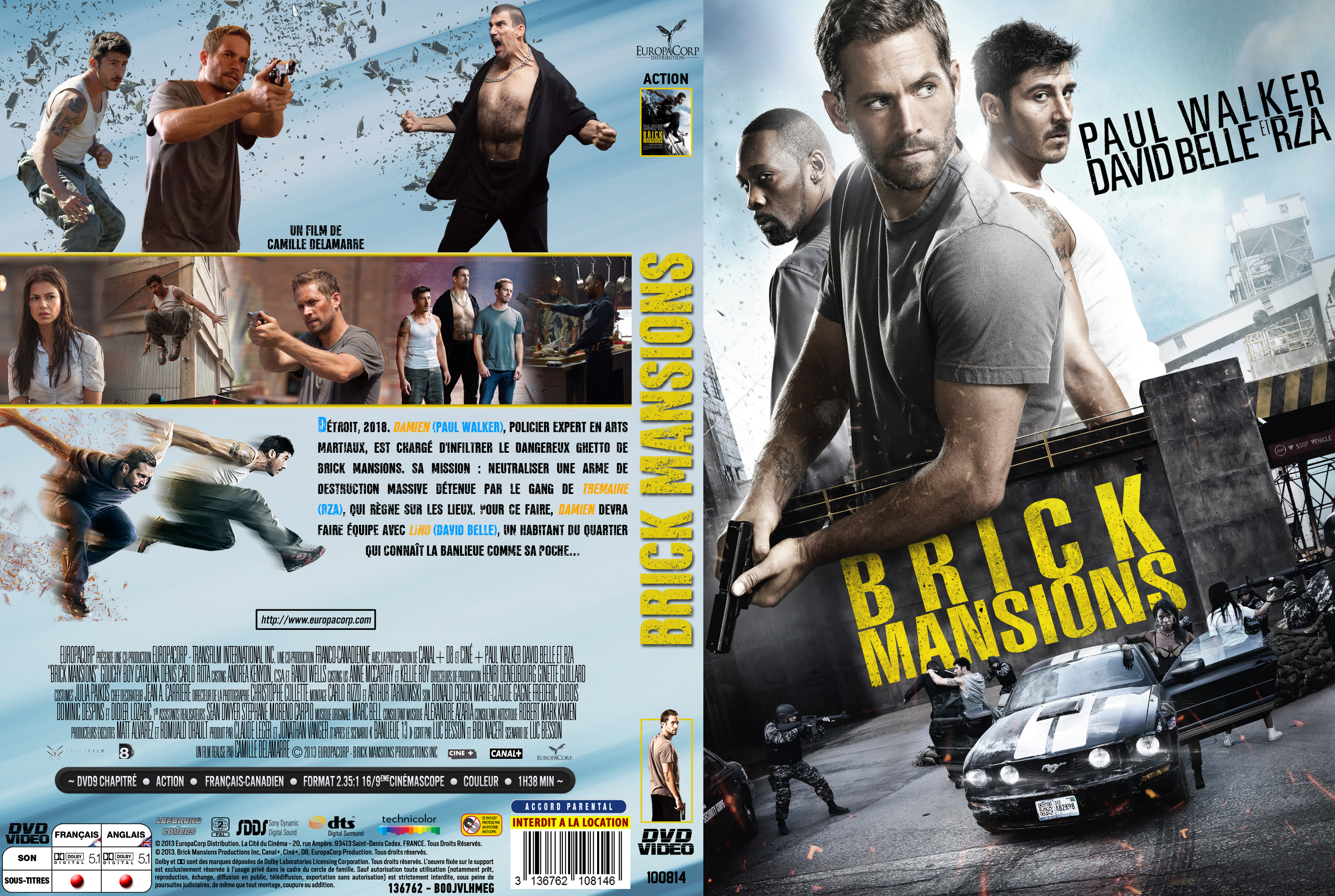 Jaquette DVD Brick Mansions custom