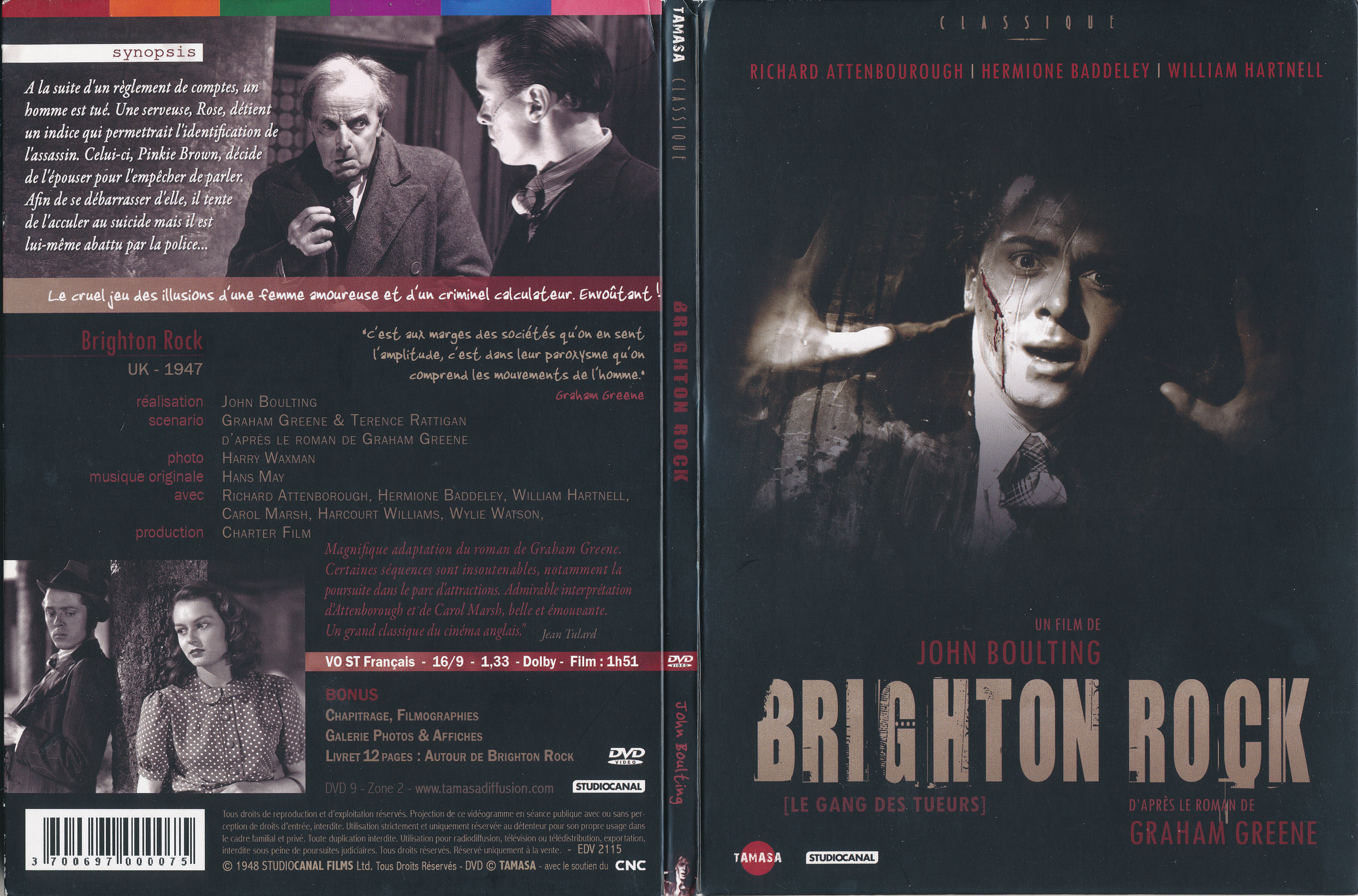 Jaquette DVD Brighton Rock (BLU-RAY)