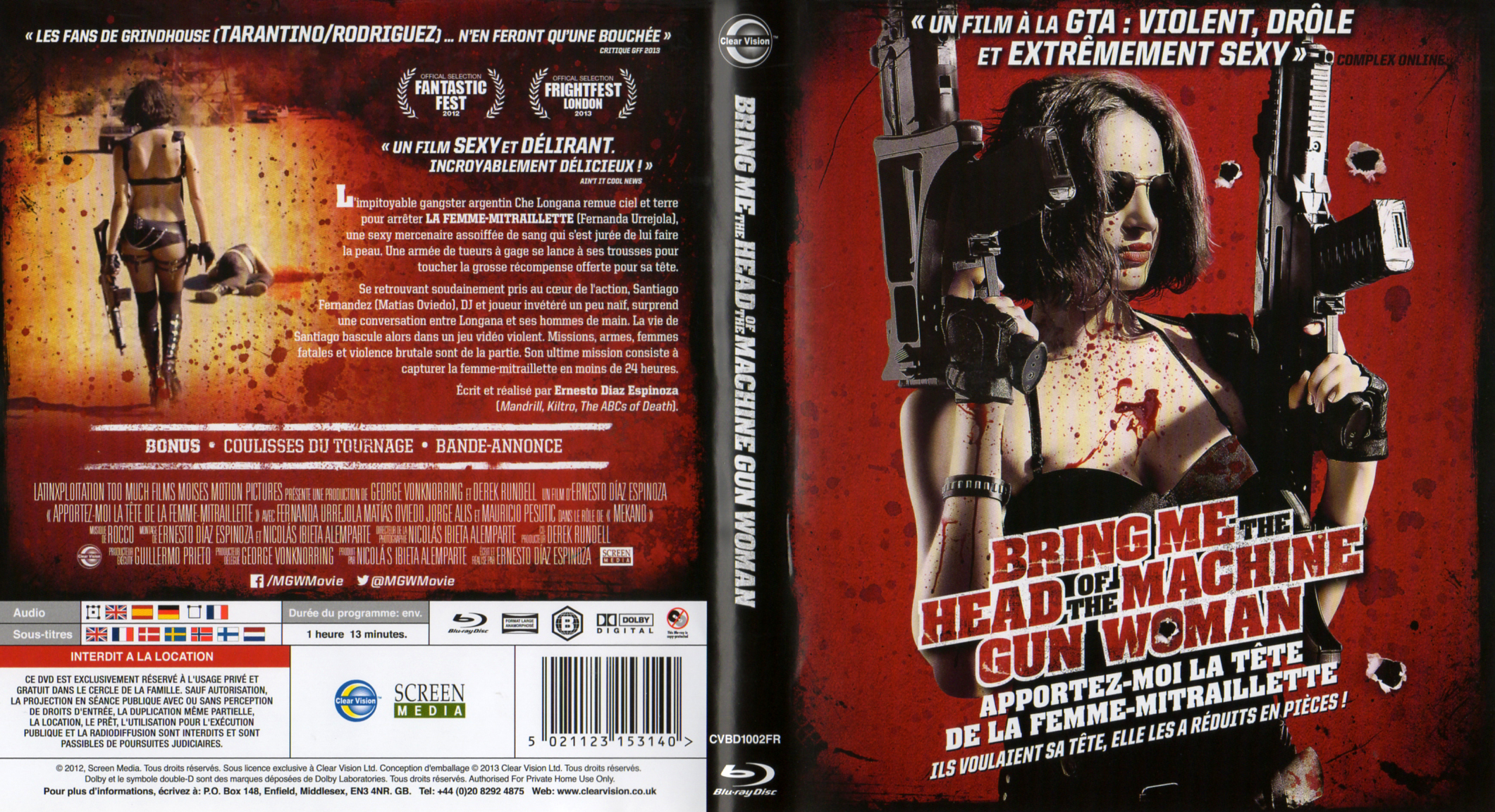 Jaquette DVD Bring Me The Head of The Machine Gun Woman Apportez-moi la tte de la femme-mitraillette (BLU-RAY)