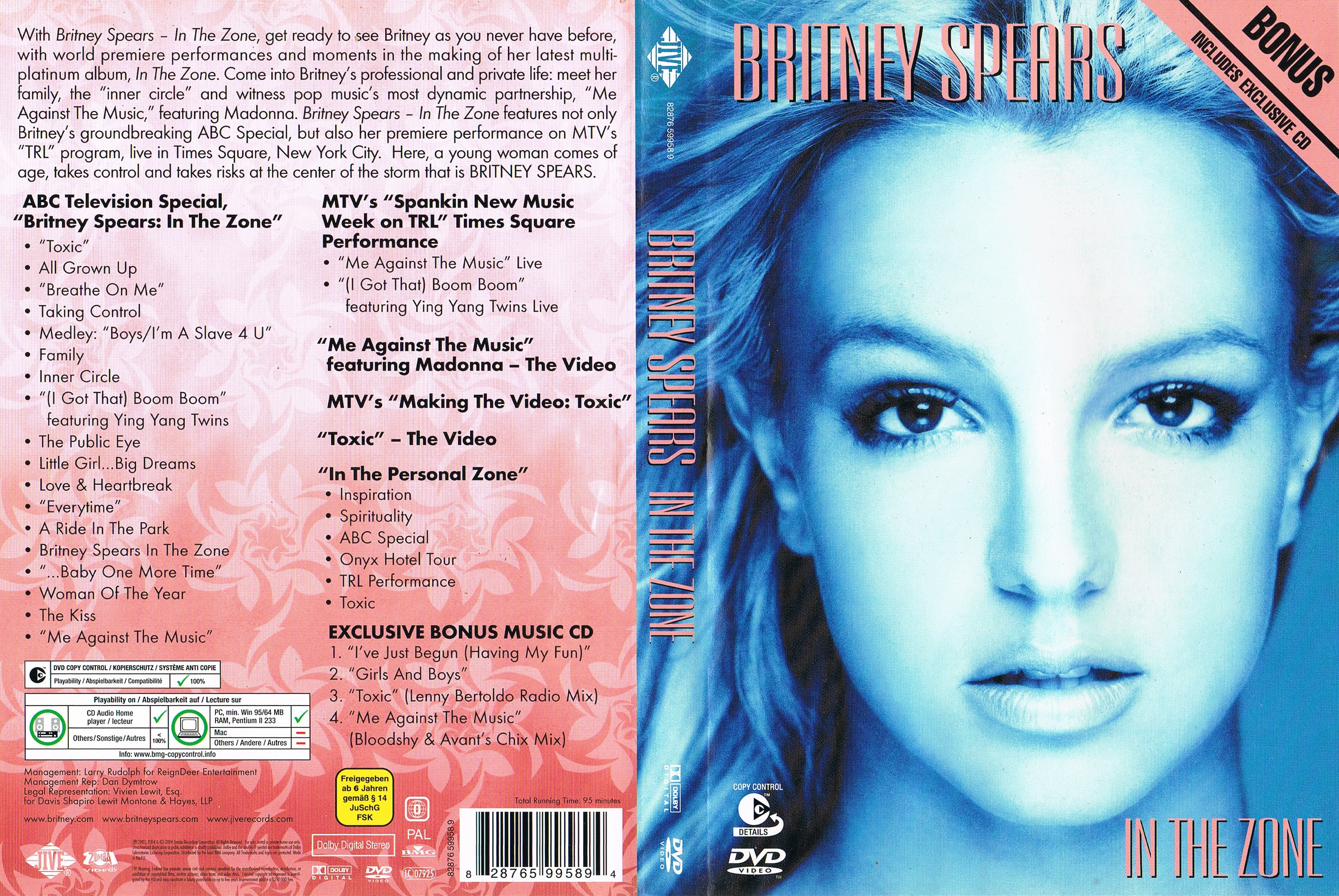 Jaquette DVD Britney Spears  In The Zone