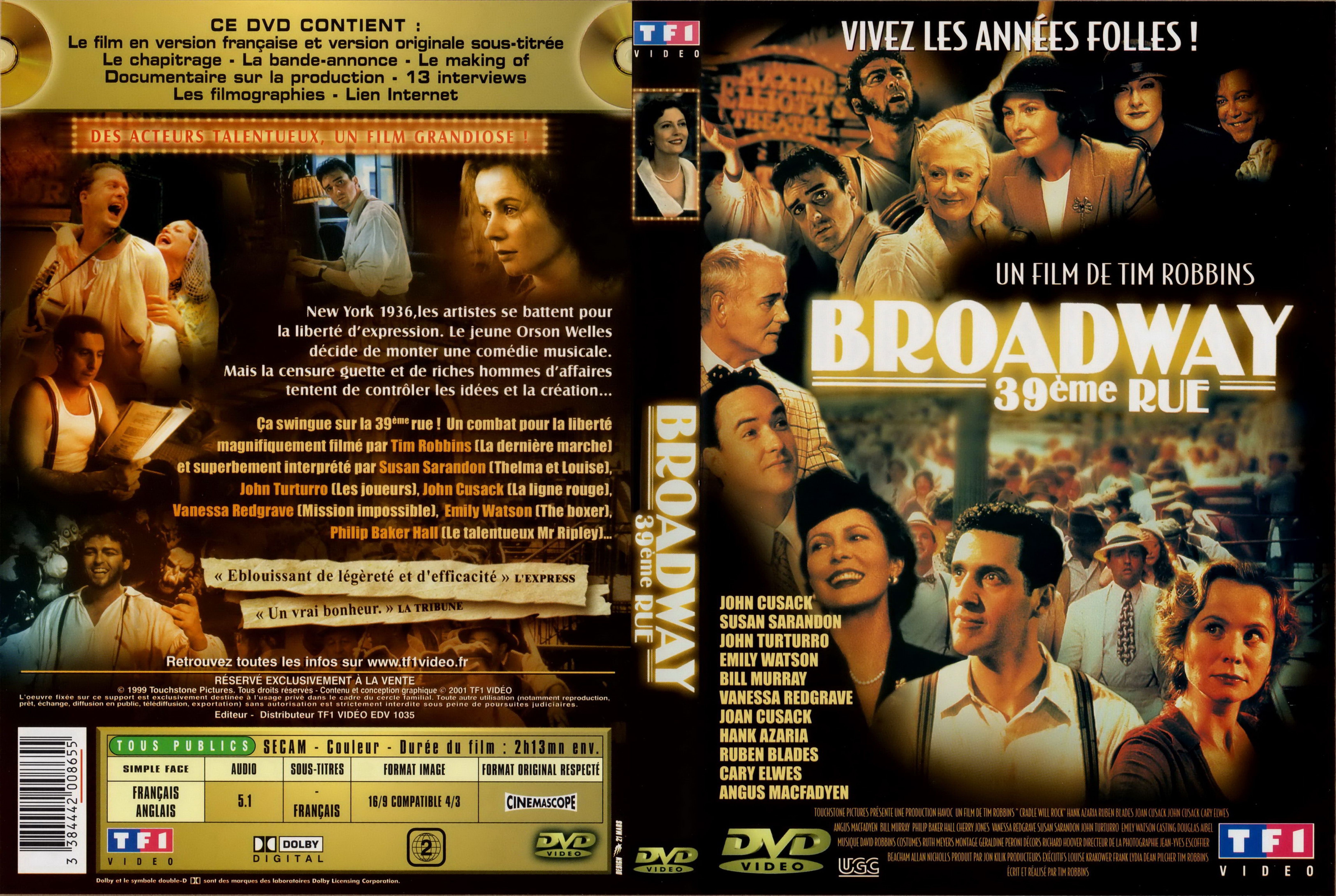 Jaquette DVD Broadway 39 me rue