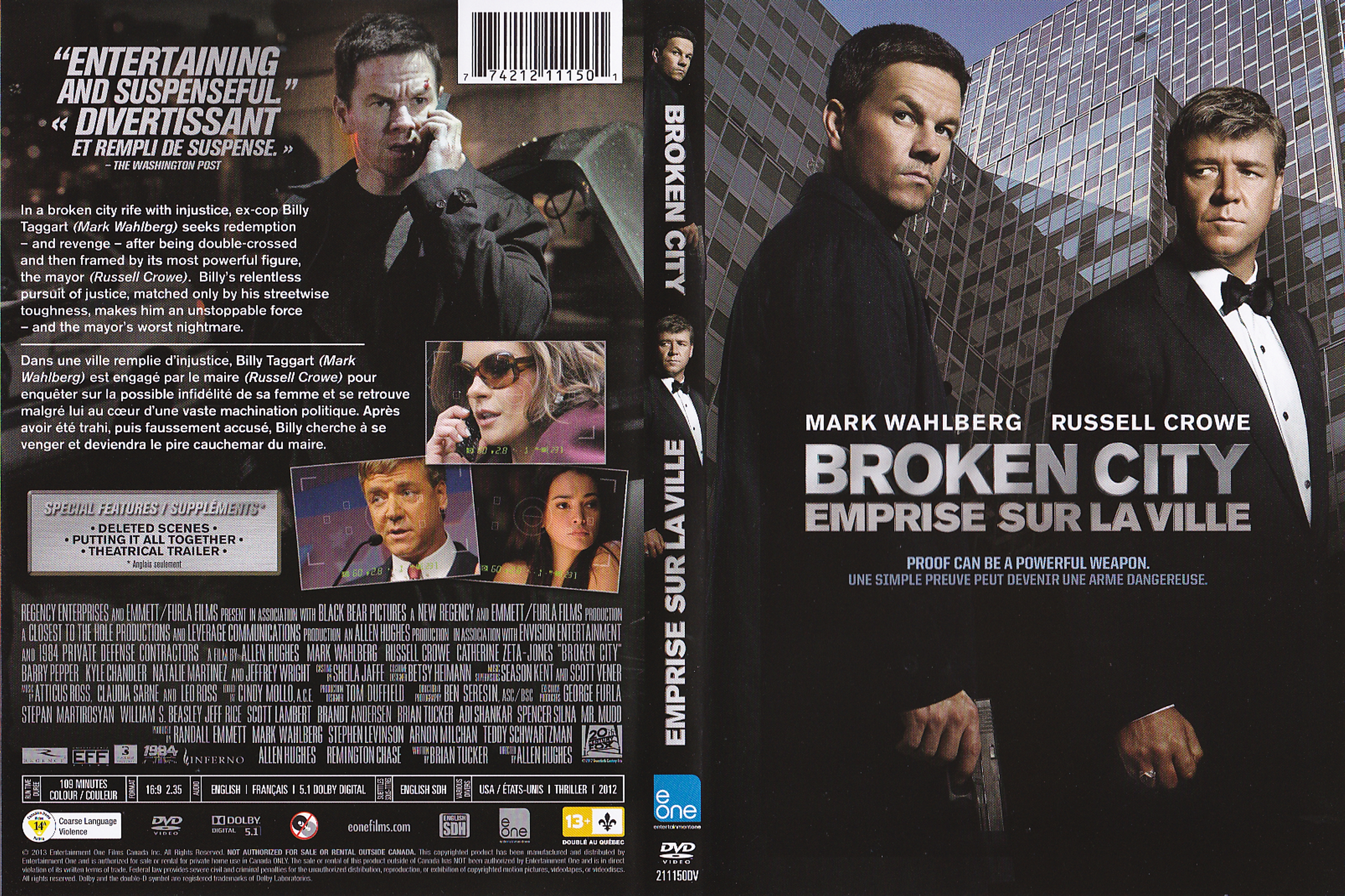 Jaquette DVD Broken city - Emprise sur la ville (Canadienne)