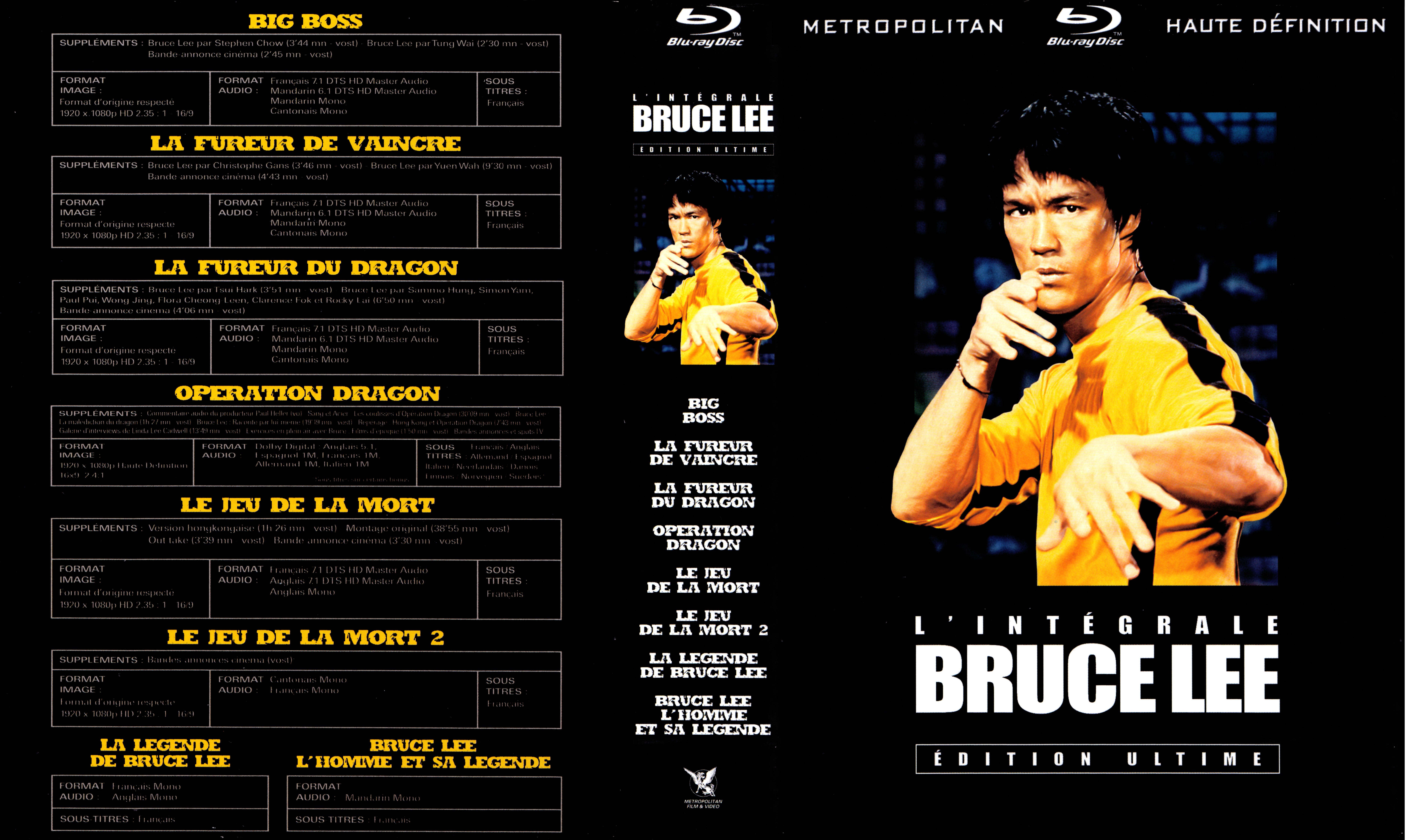 Jaquette DVD Bruce Lee COFFRET (BLU-RAY) v2