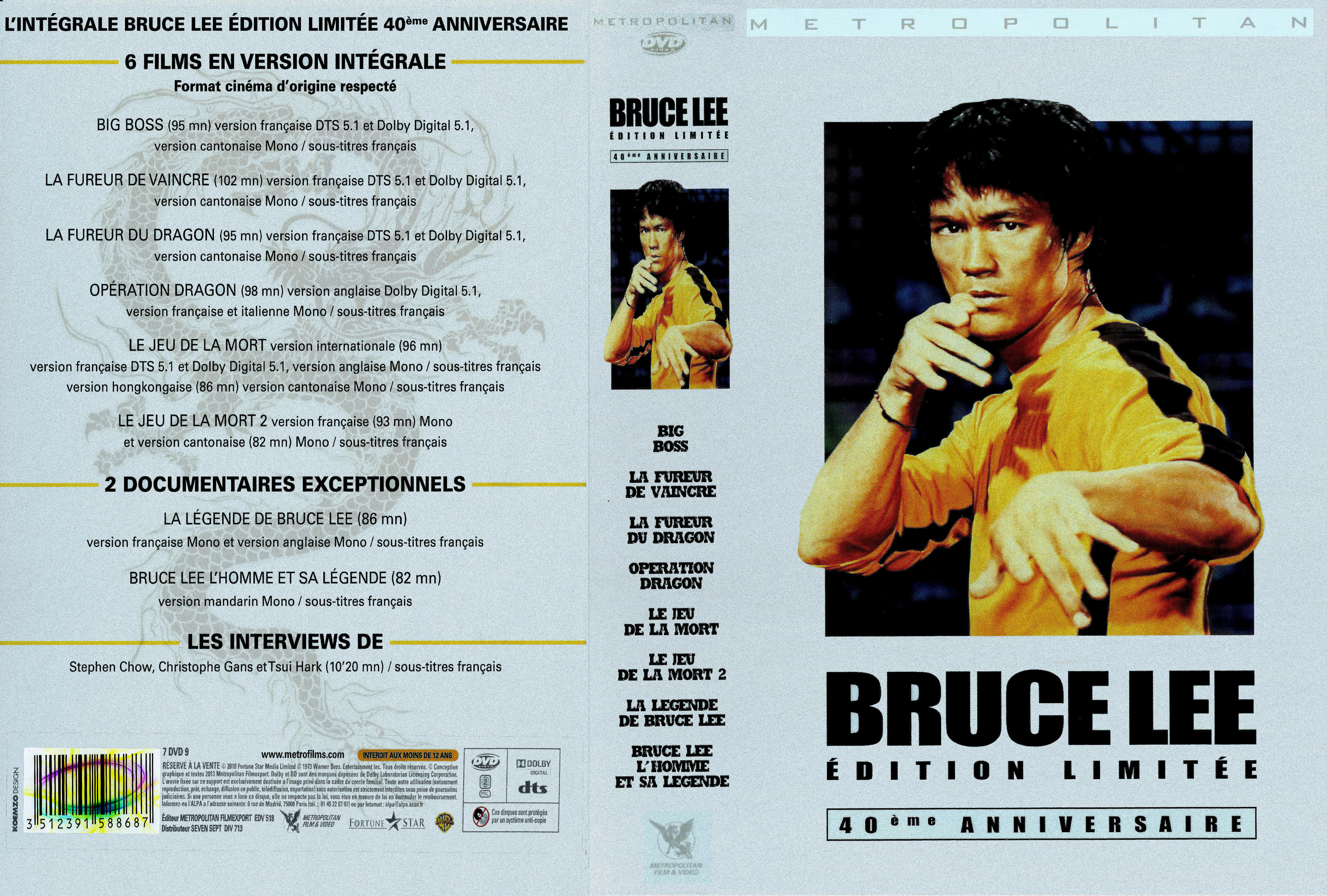 Jaquette DVD Bruce Lee COFFRET v3