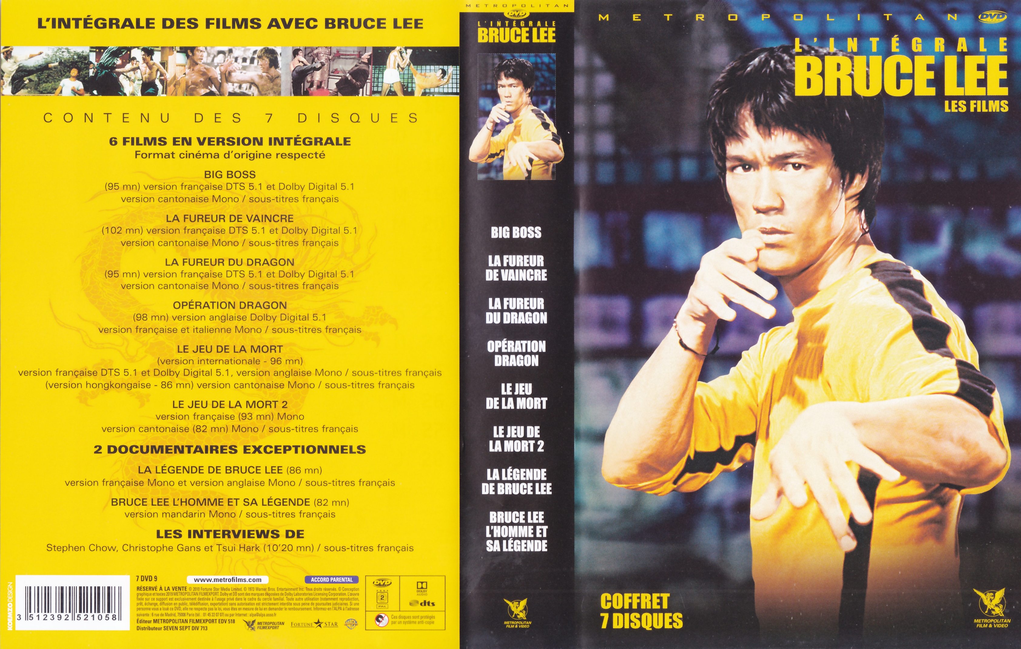 Jaquette DVD Bruce Lee COFFRET v4