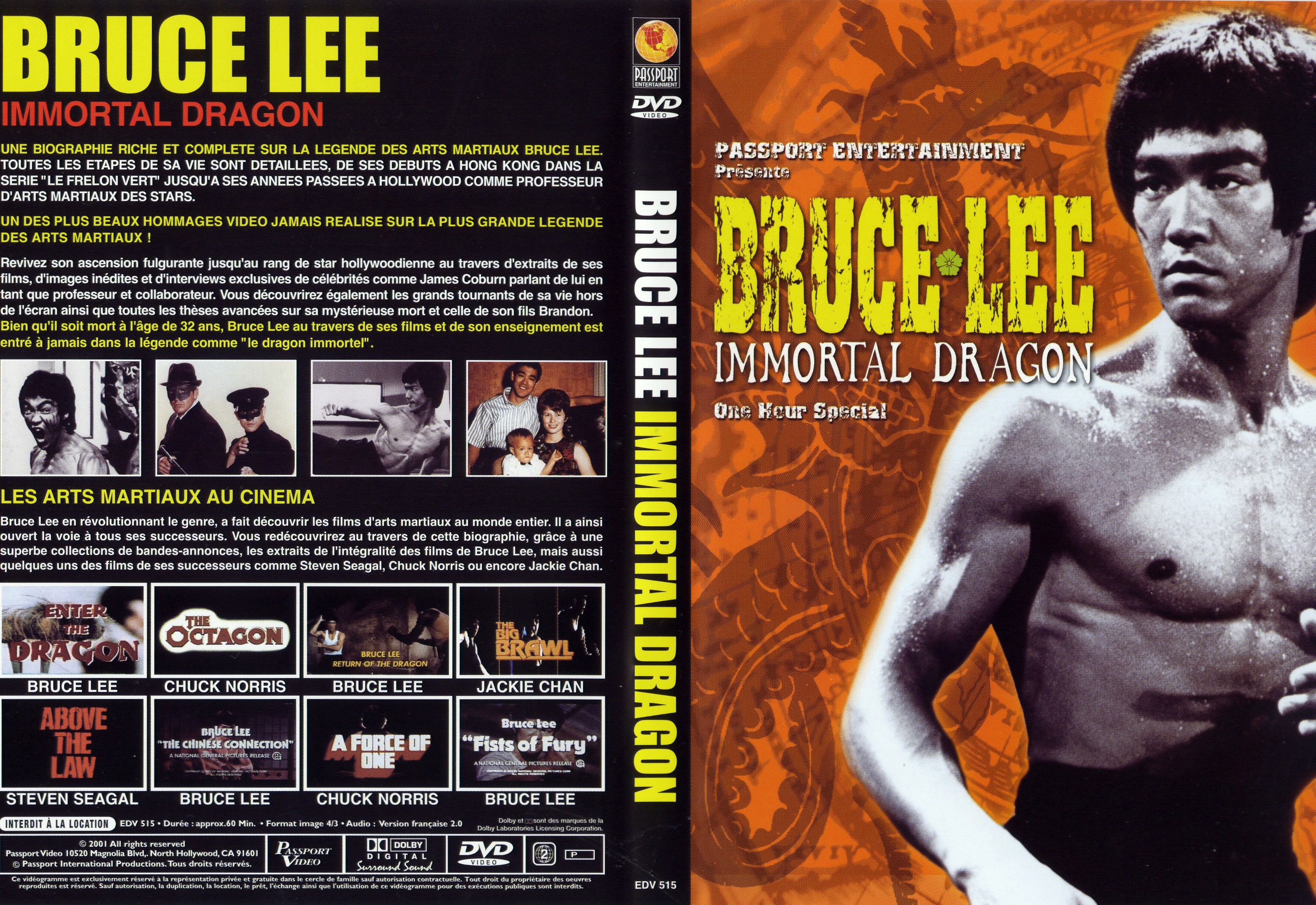 Jaquette DVD de Bruce Lee - Immortal dragon - Cinéma Passion