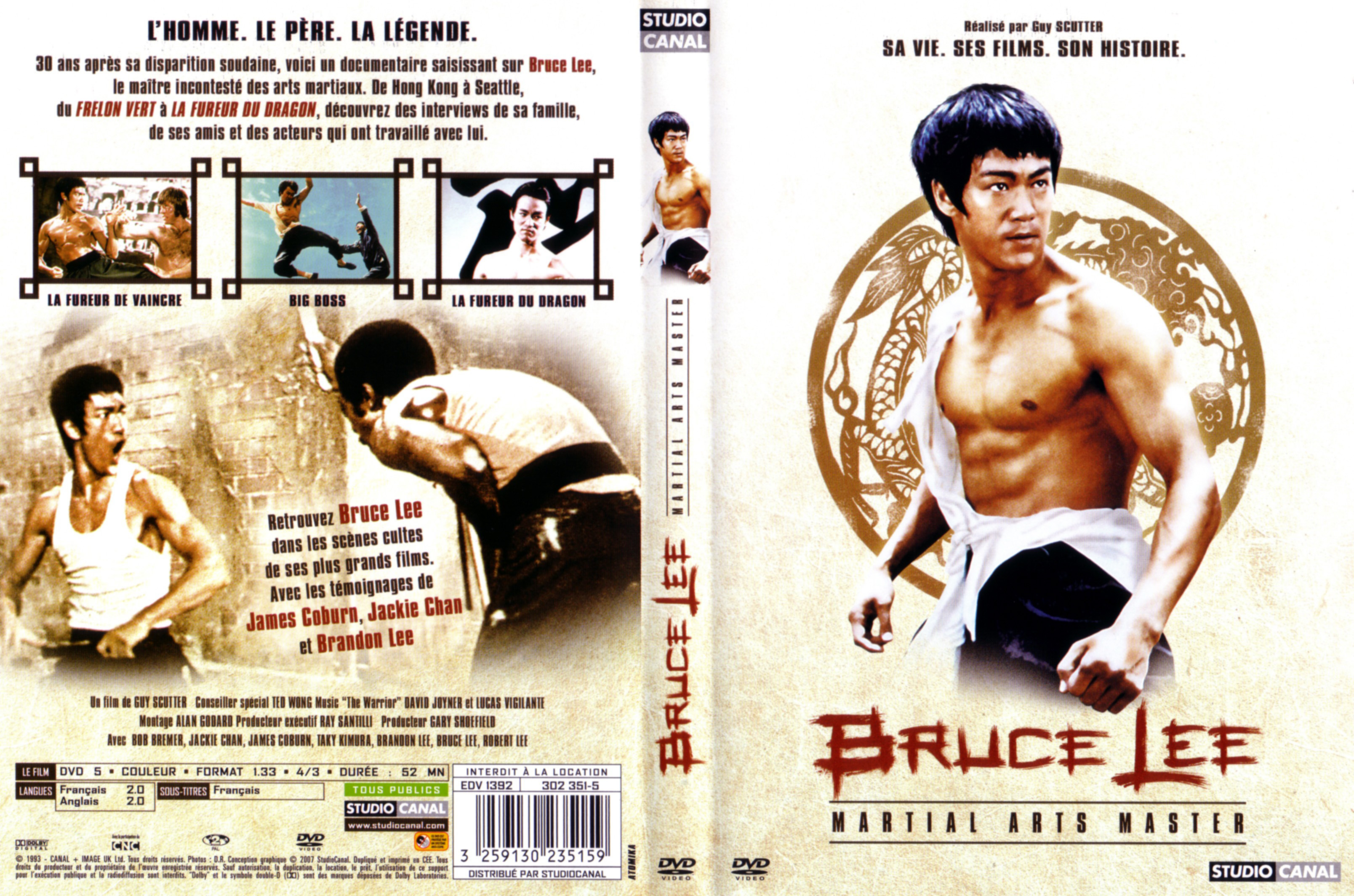 Jaquette DVD Bruce Lee - Martial arts master