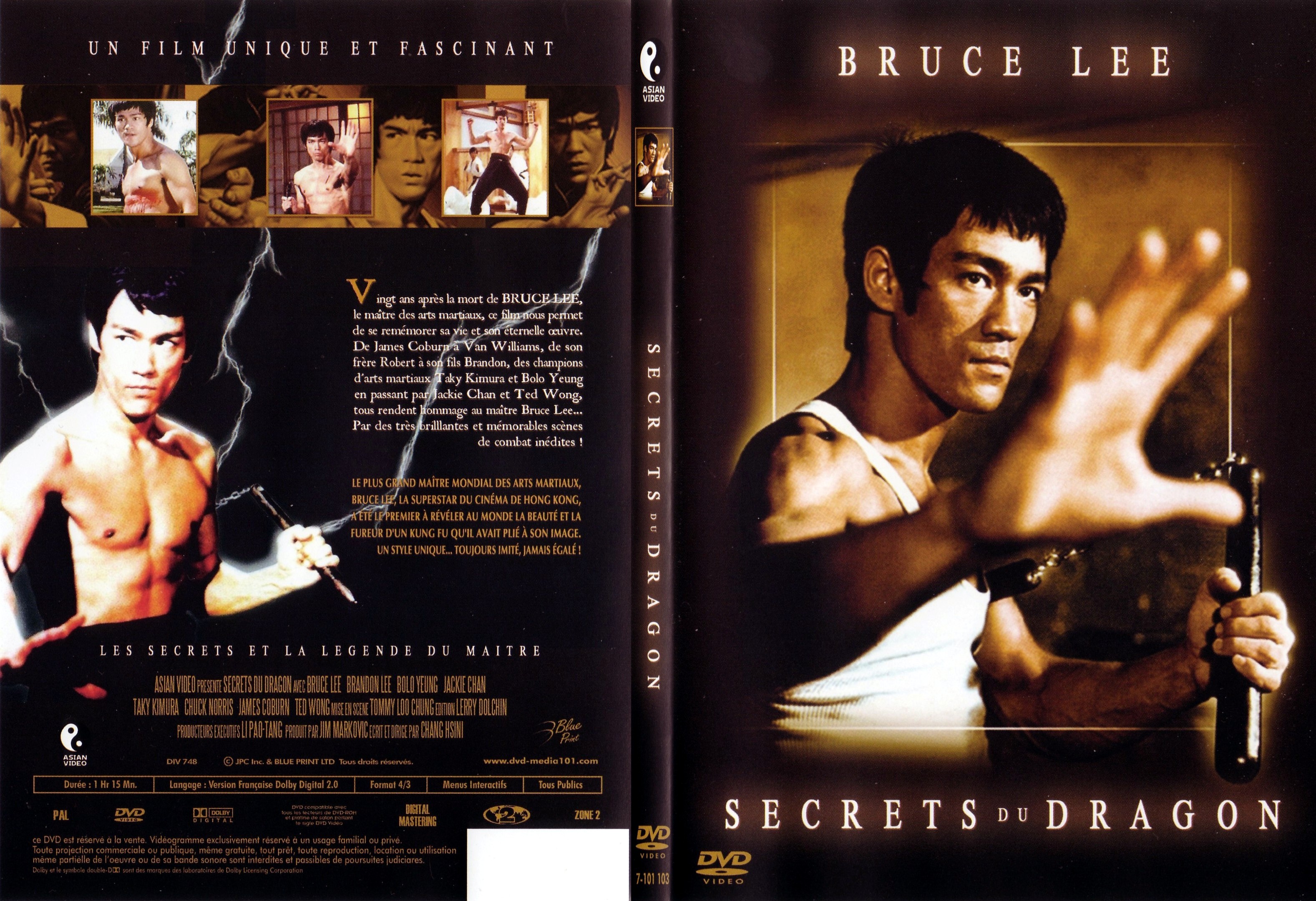 Jaquette DVD Bruce Lee - Secrets du dragon - SLIM