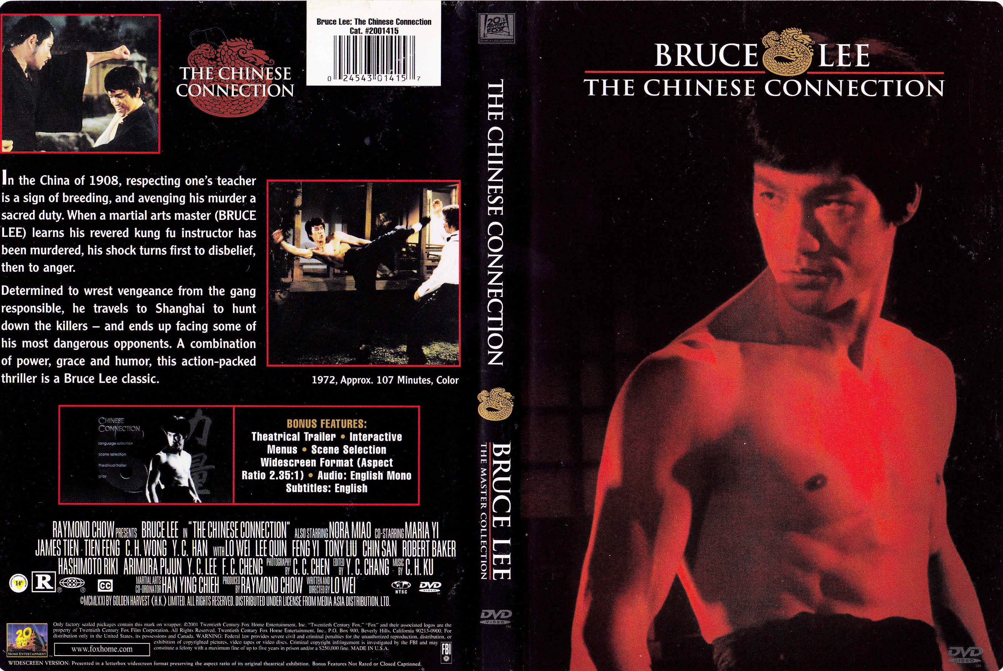 Jaquette DVD Bruce Lee - The chinese connection Zone 1