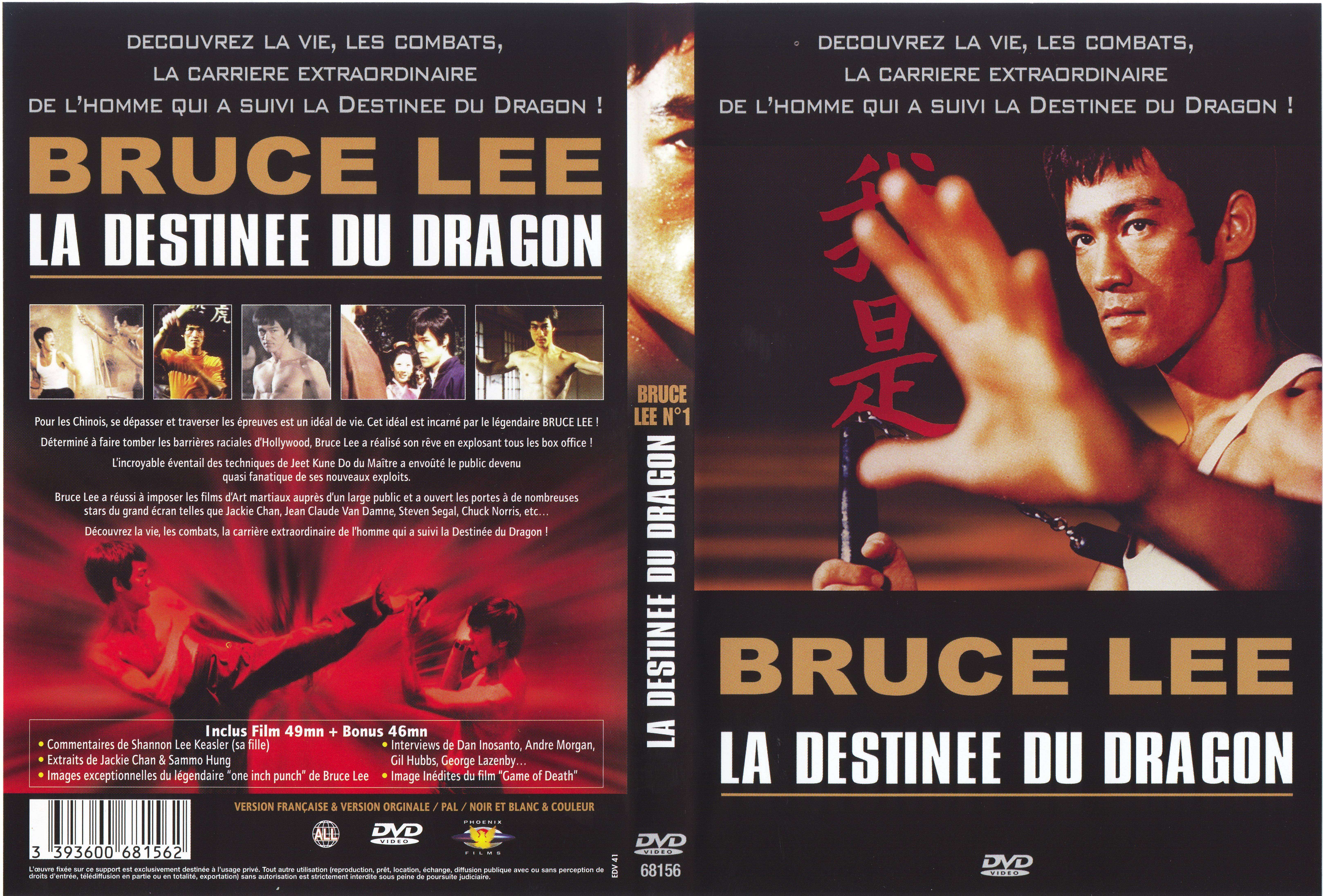 Jaquette DVD Bruce Lee - la destine du dragon