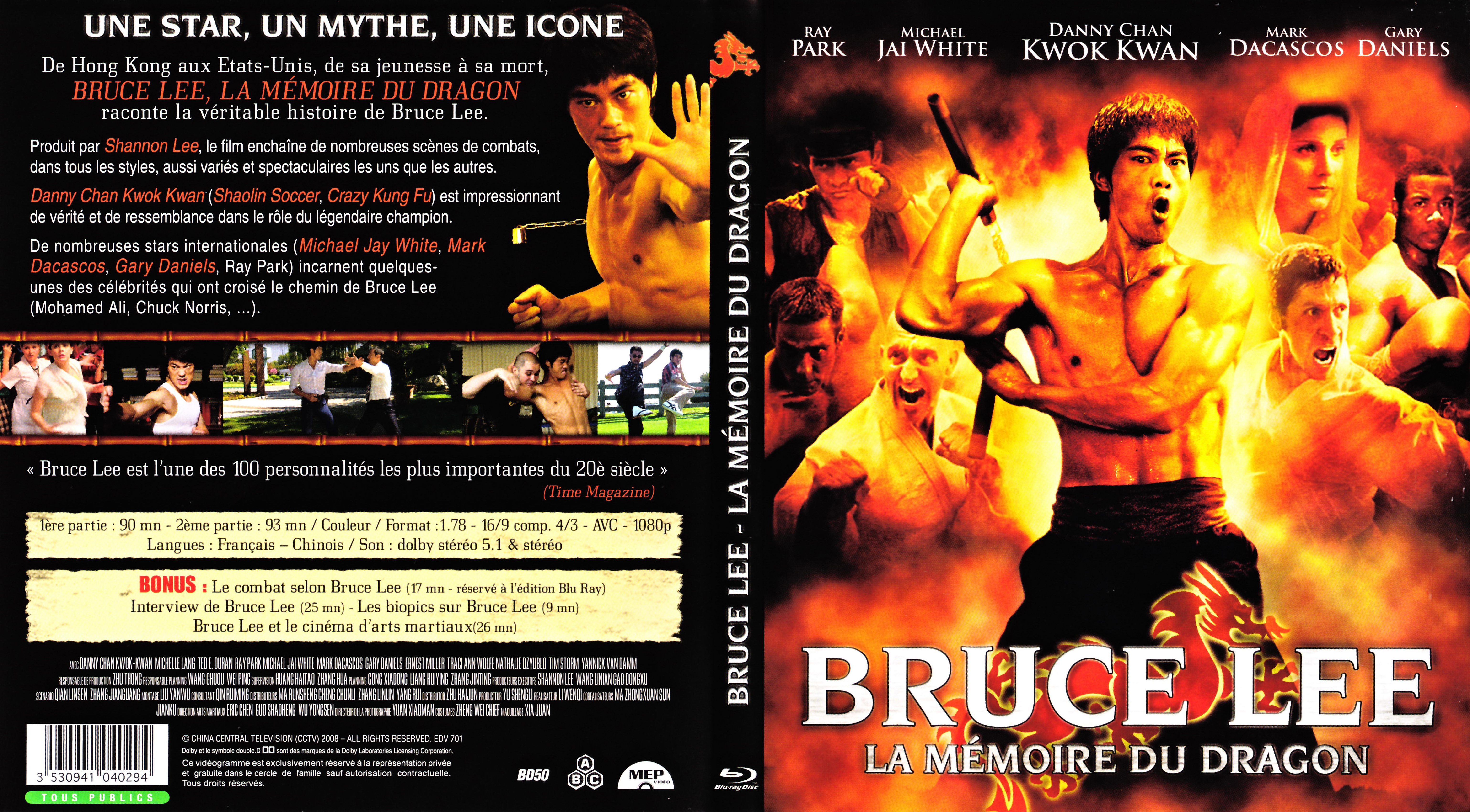 Jaquette DVD Bruce Lee la memoire du dragon (BLU-RAY)