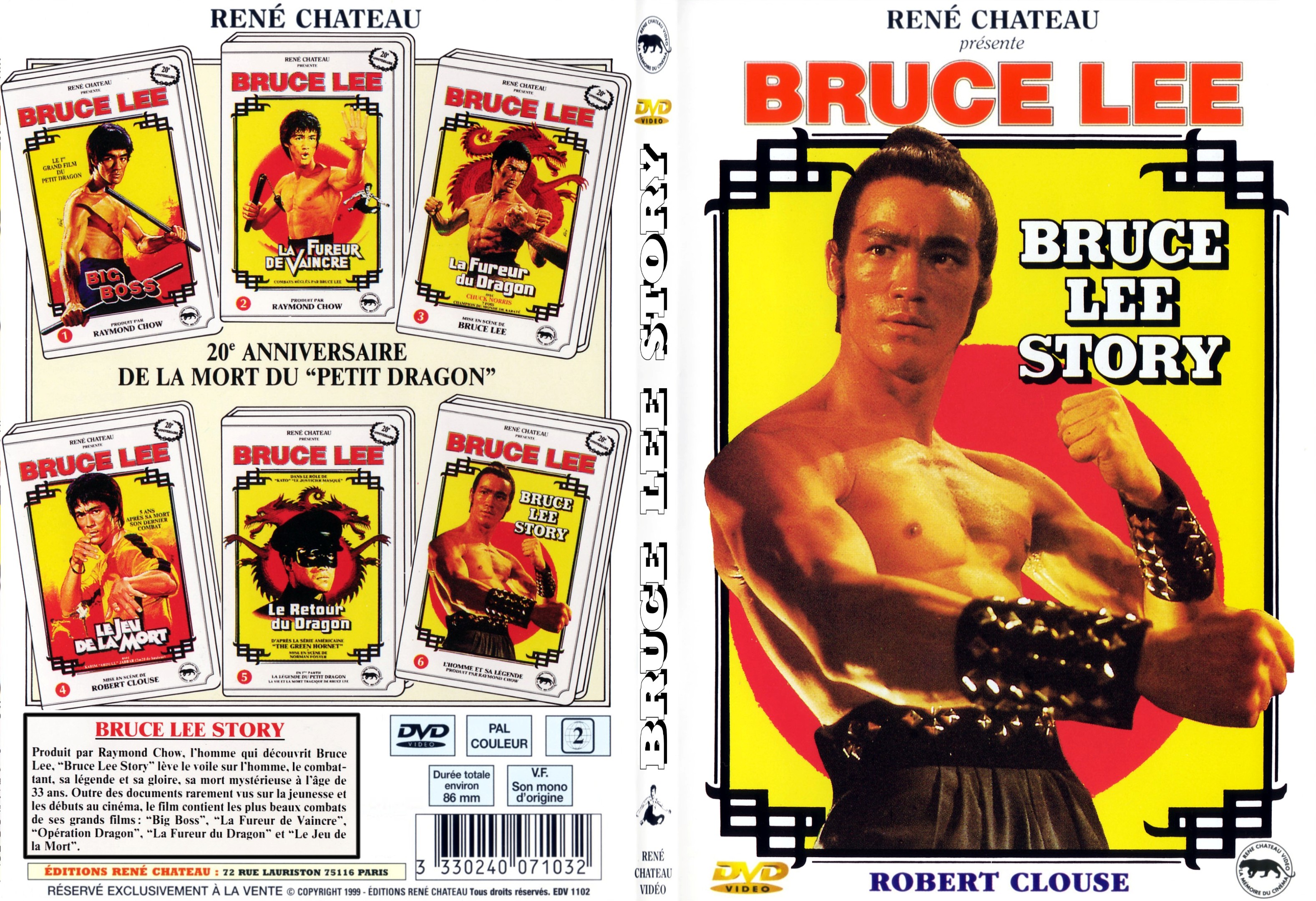 Jaquette DVD Bruce Lee story custom - SLIM