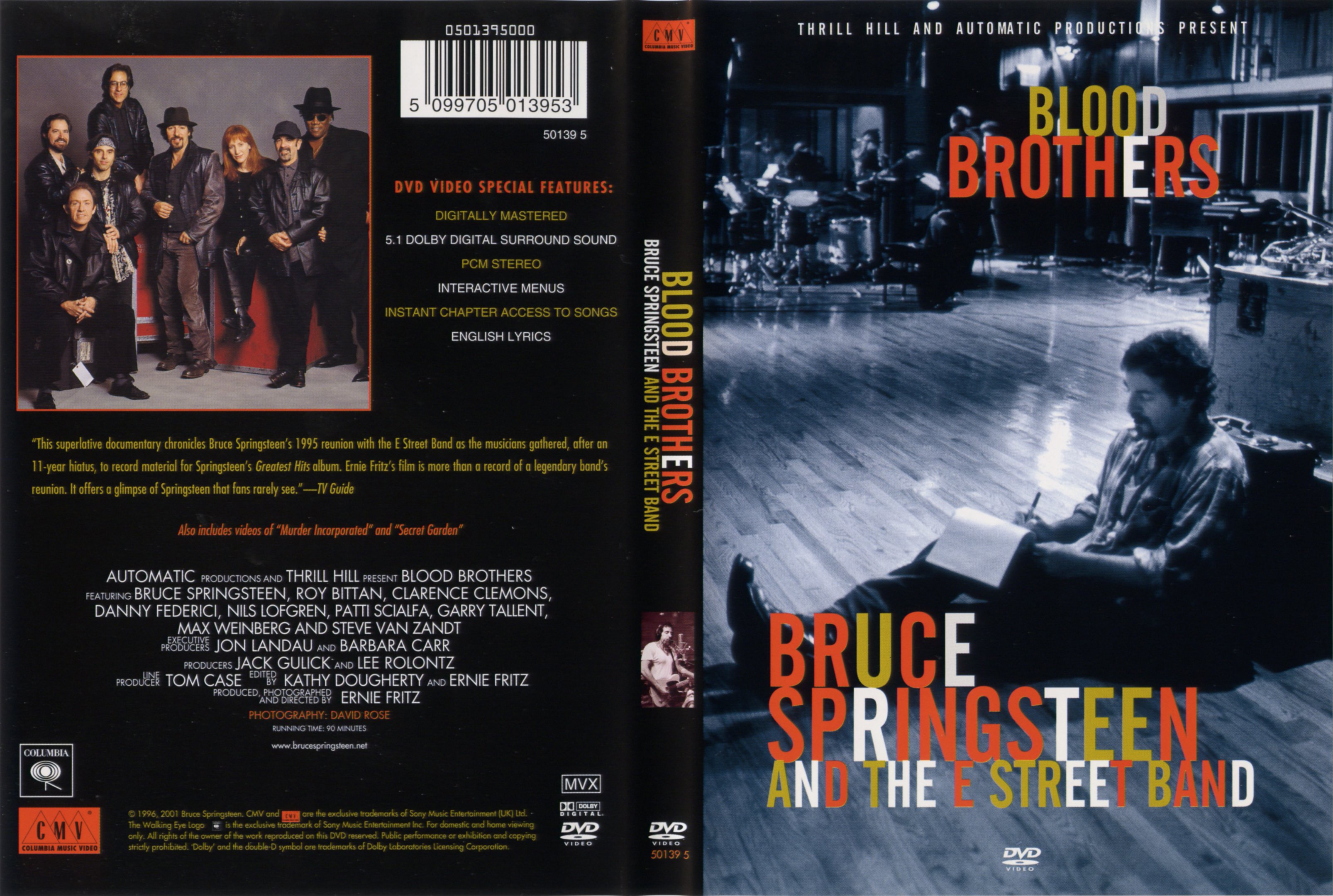 Jaquette DVD Bruce Springsteen Blood brothers