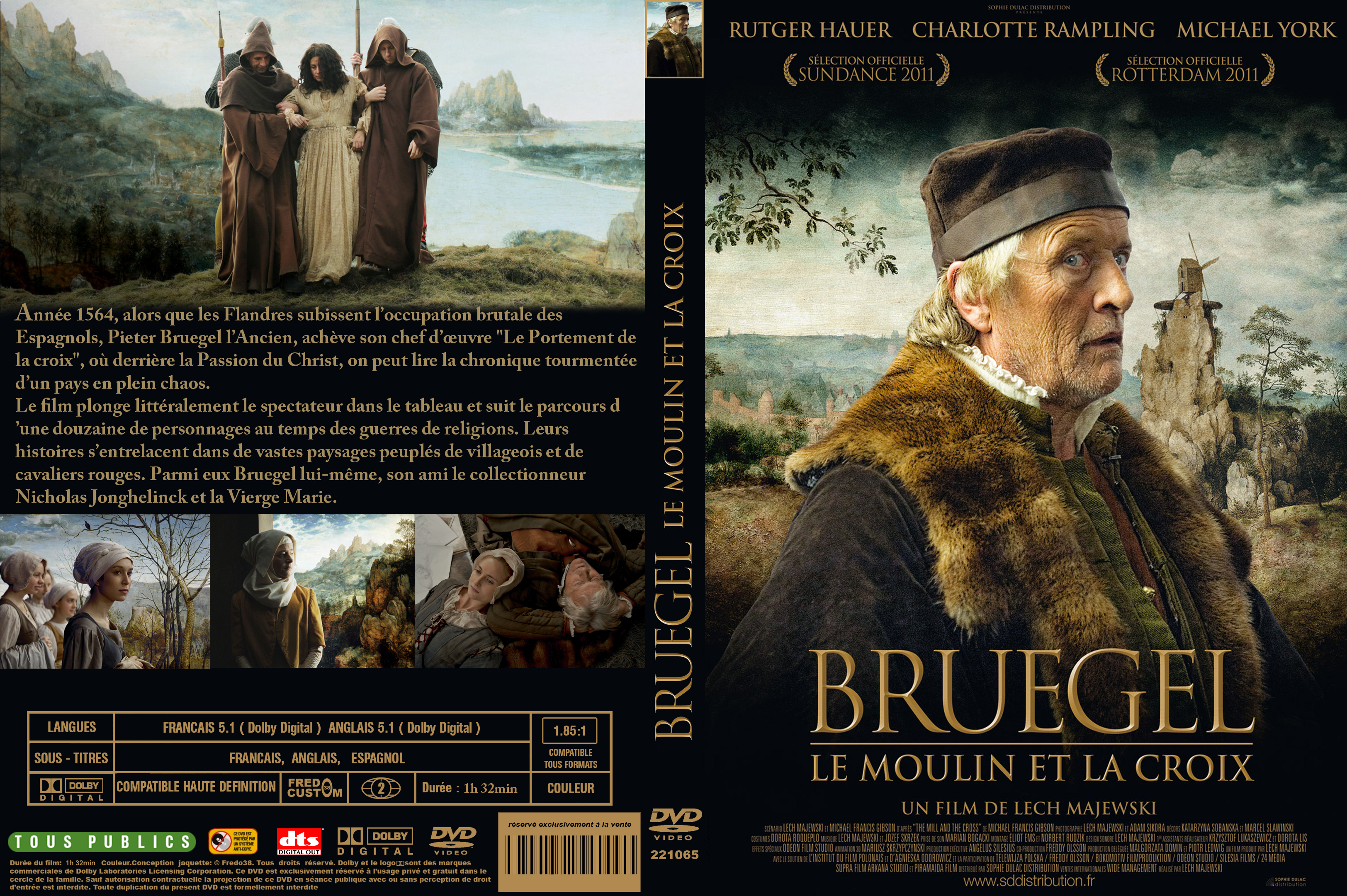 Jaquette DVD Bruegel le moulin et la croix custom