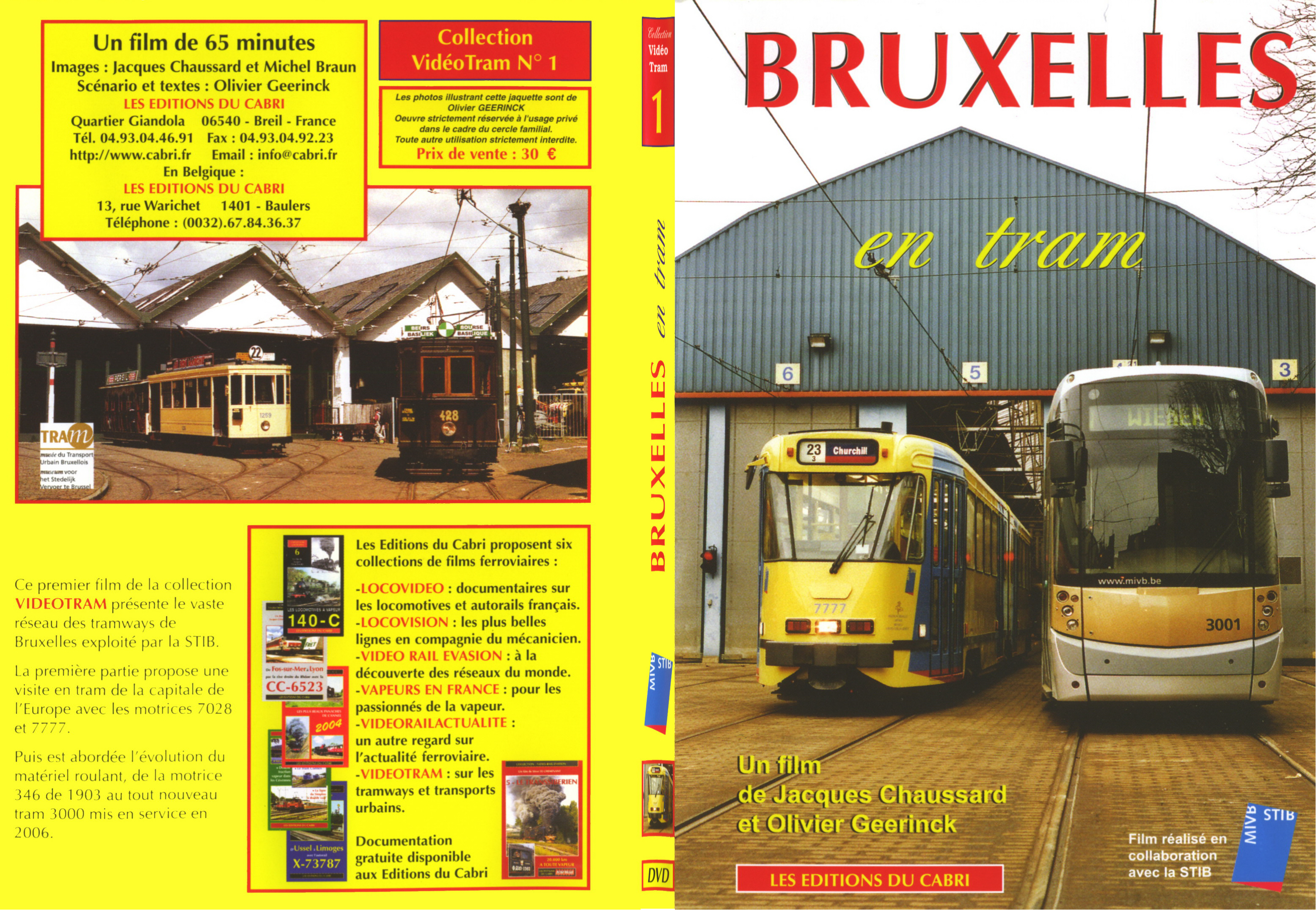 Jaquette DVD Bruxelles en tram - SLIM