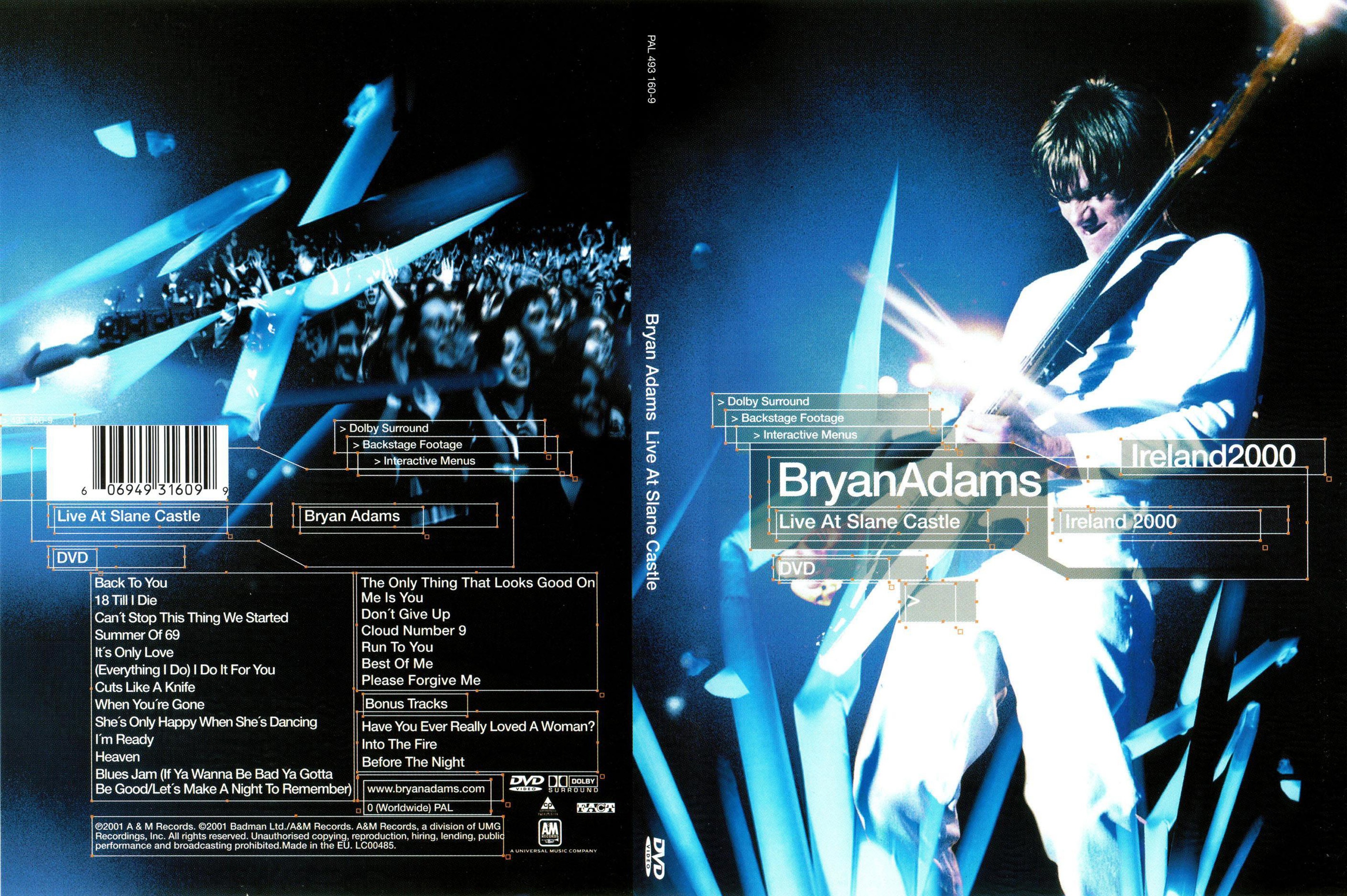 Jaquette DVD Bryan Adams Live at slane castle