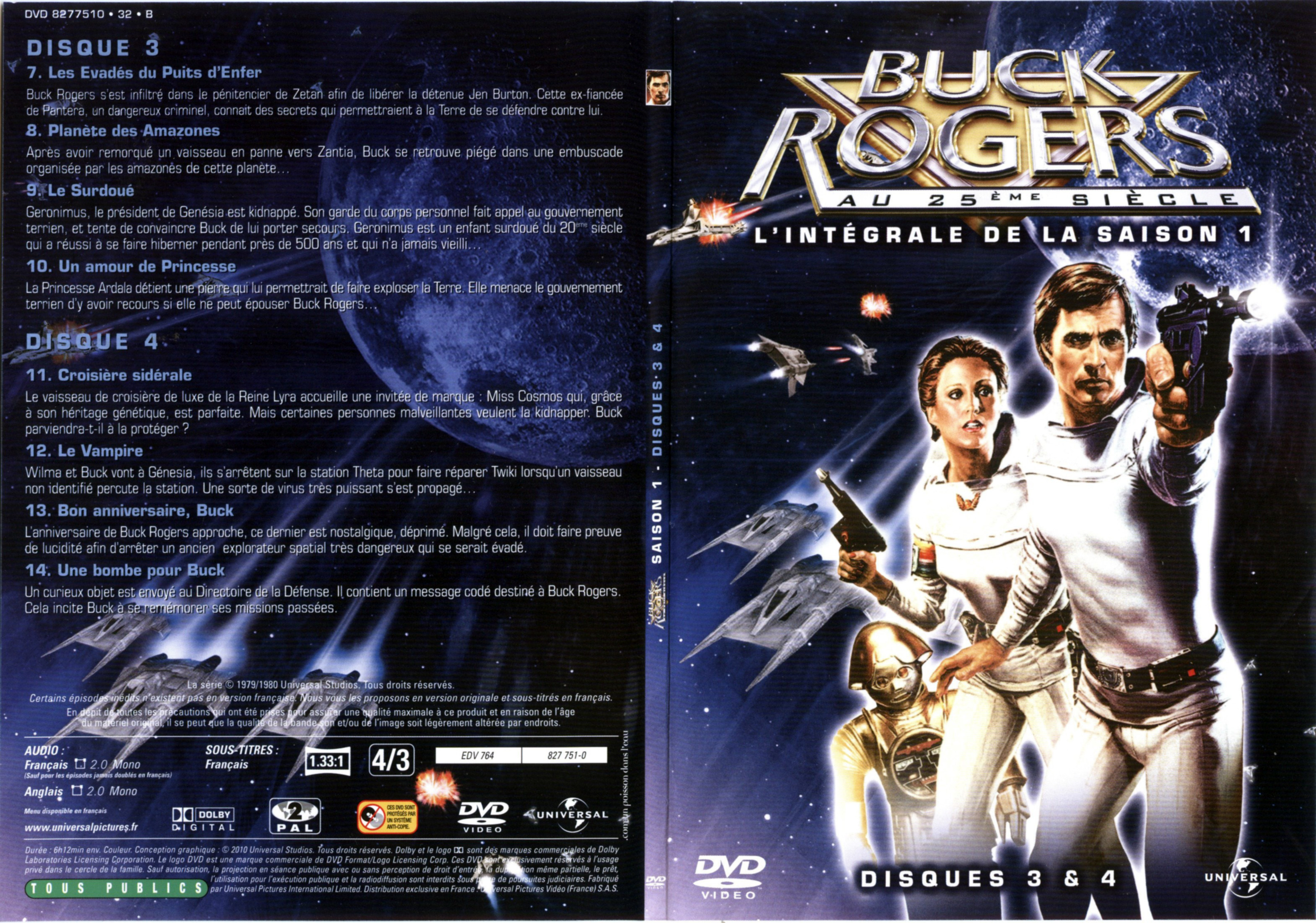 Jaquette DVD Buck Rogers Saison 1 DVD 2