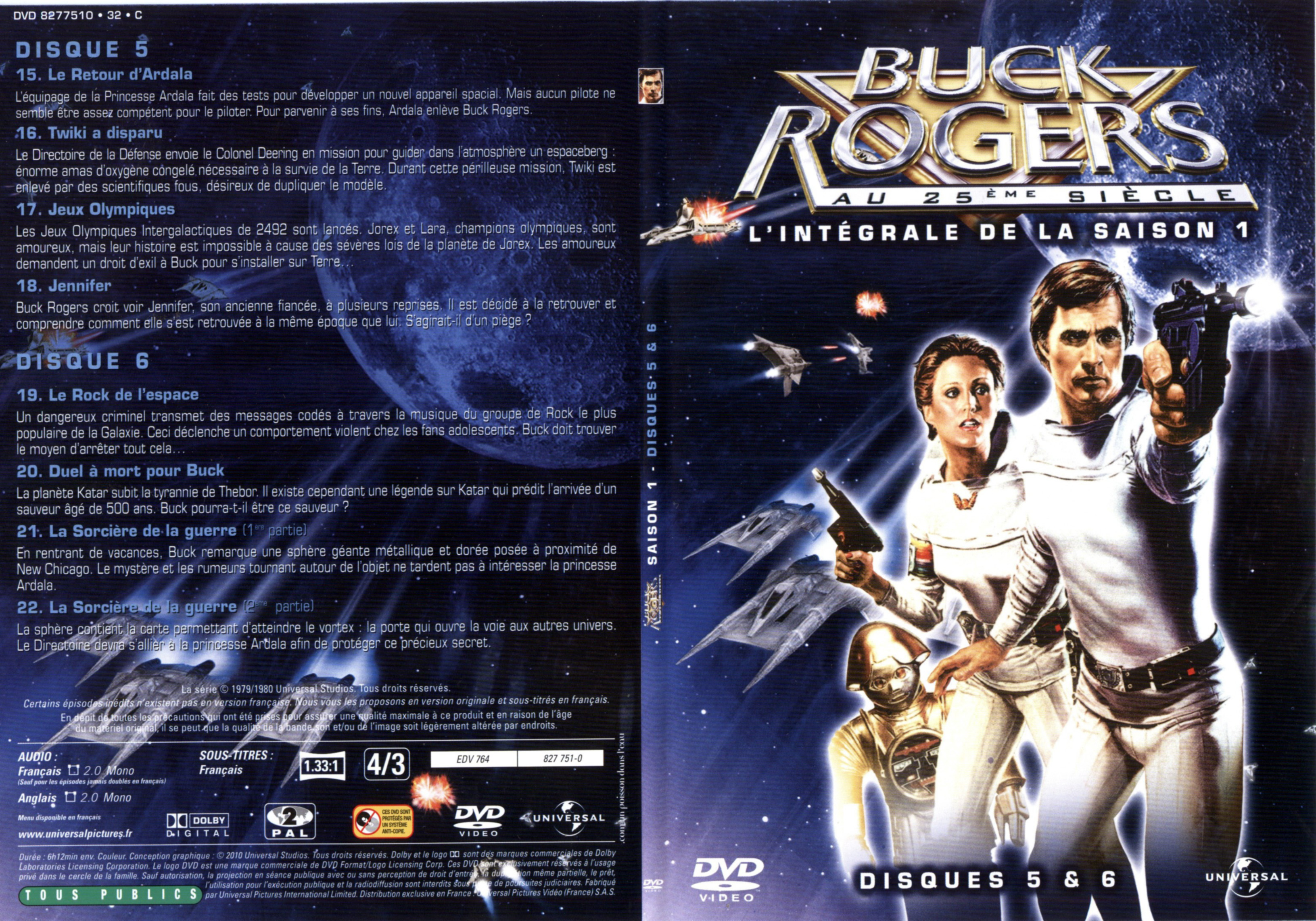 Jaquette DVD Buck Rogers Saison 1 DVD 3