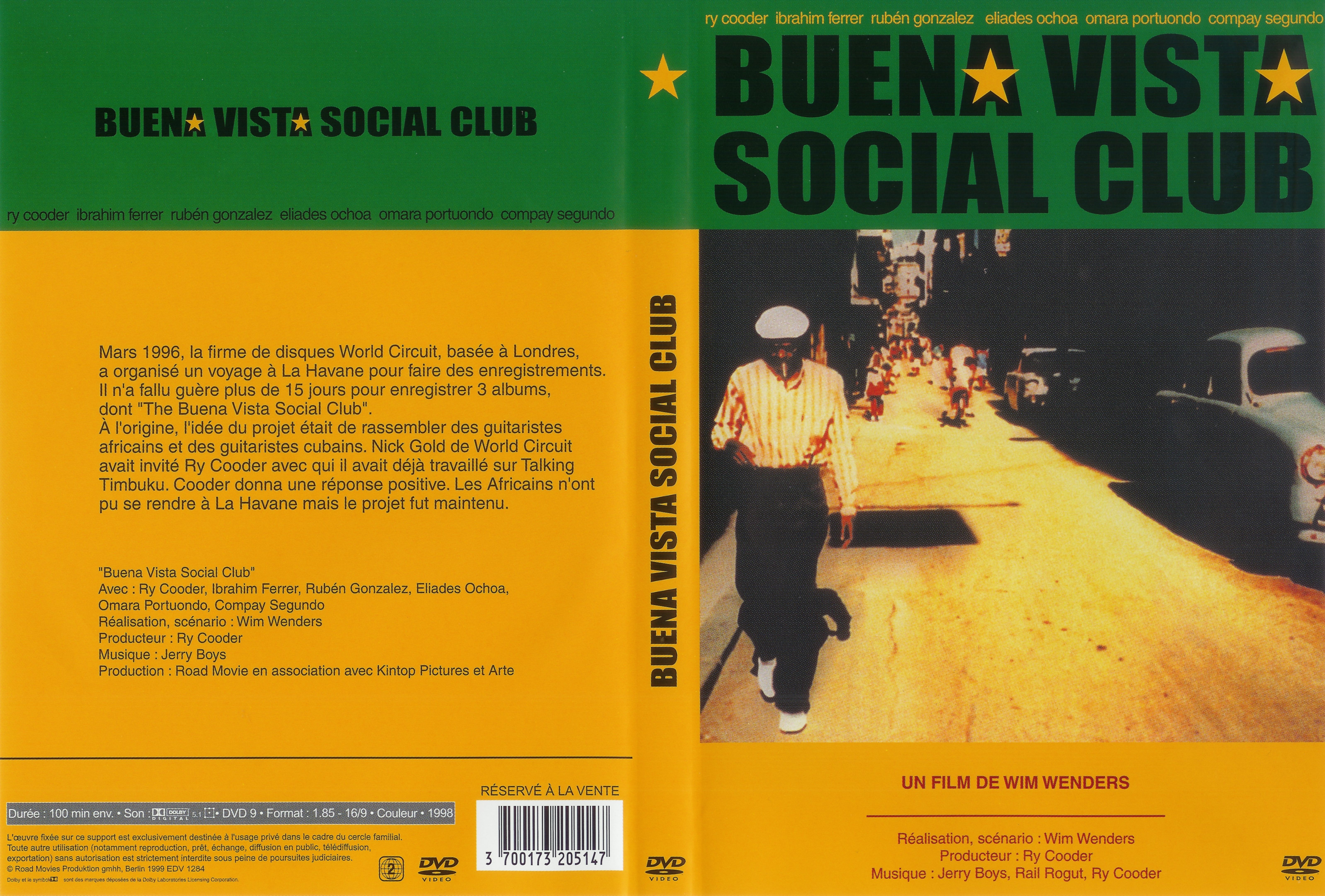 Jaquette DVD Buena vista social club