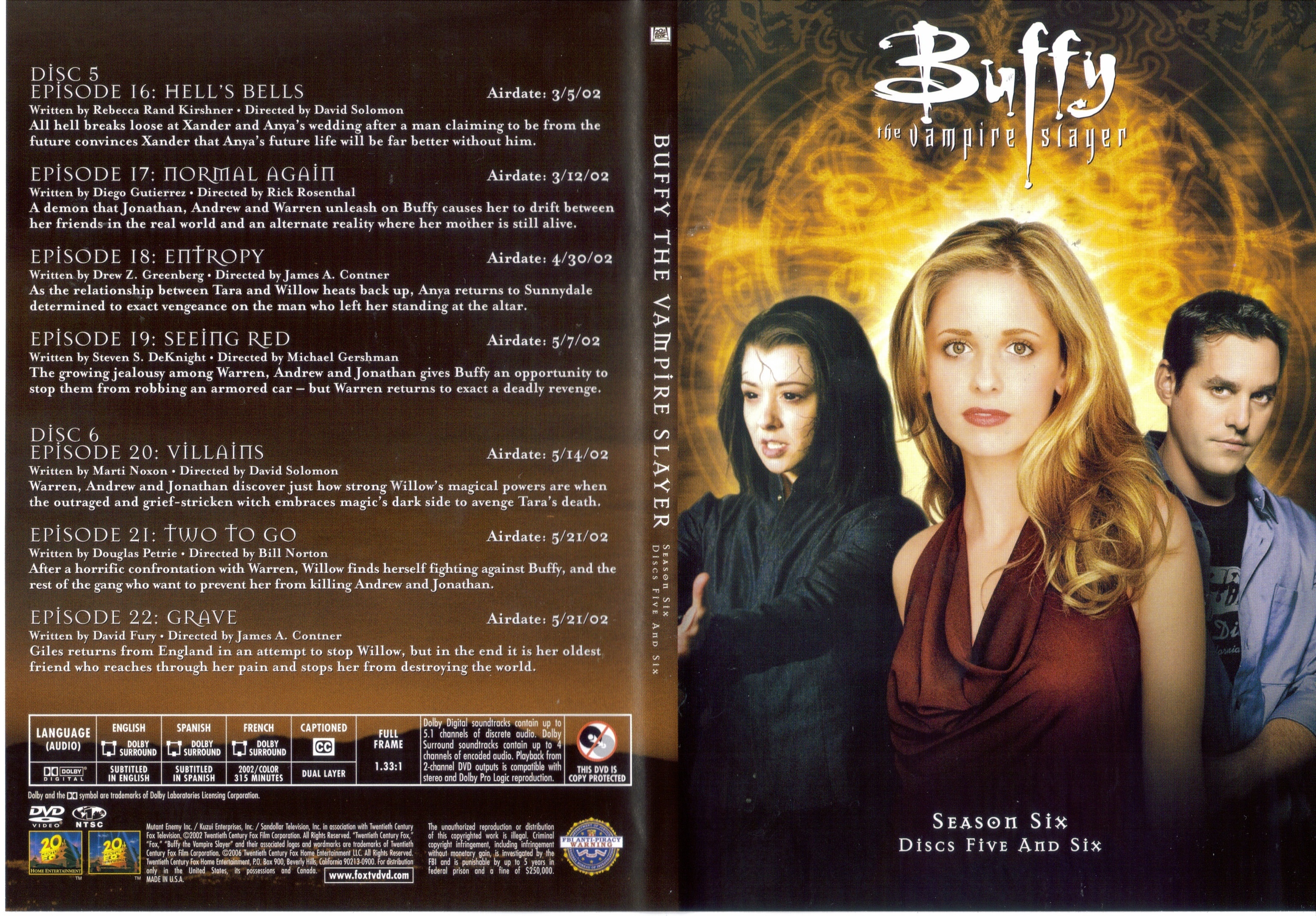Jaquette DVD Buffy Saison 6 DVD 3 (Canadienne)