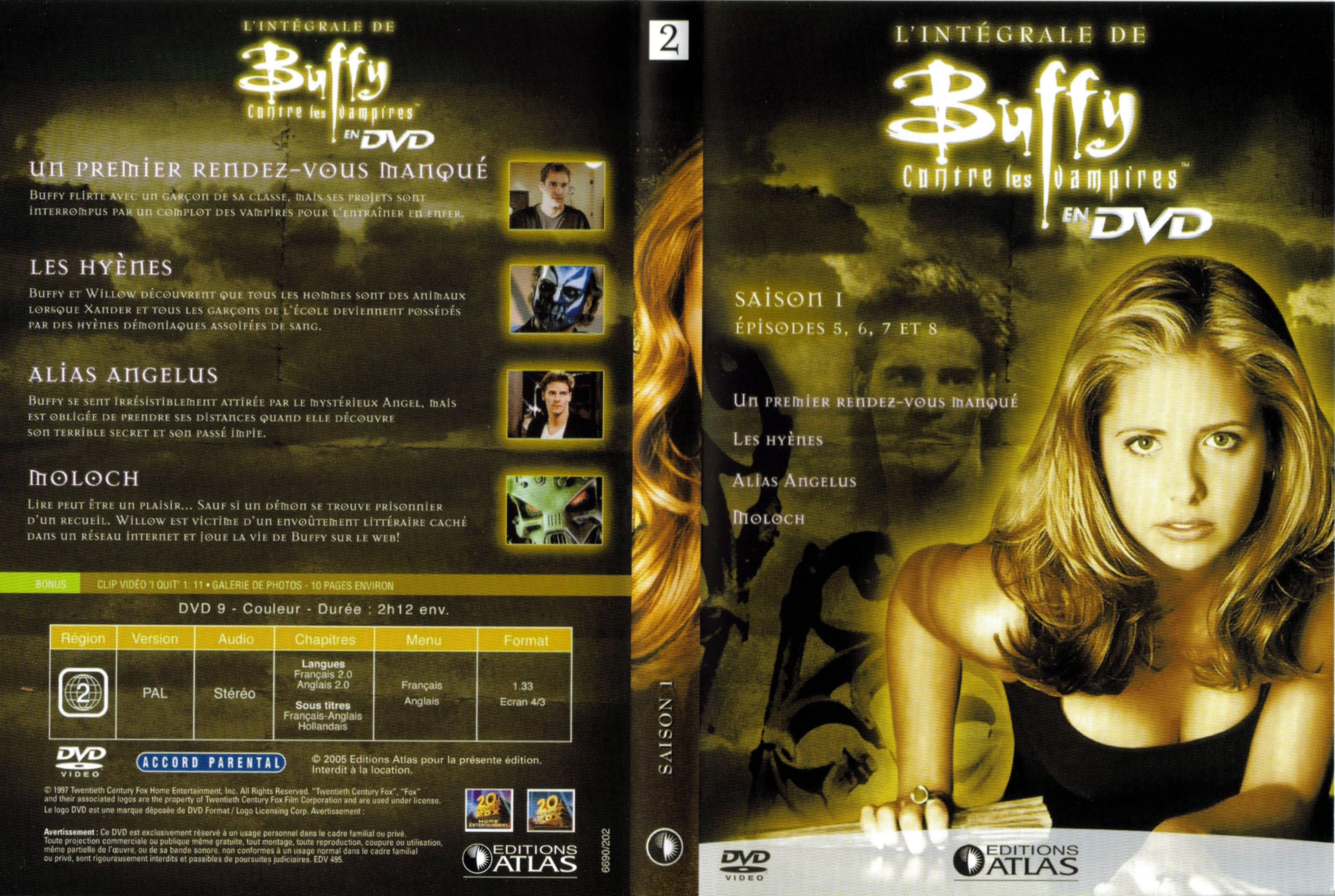 Jaquette DVD Buffy contre les vampires DVD 02 Ed Atlas