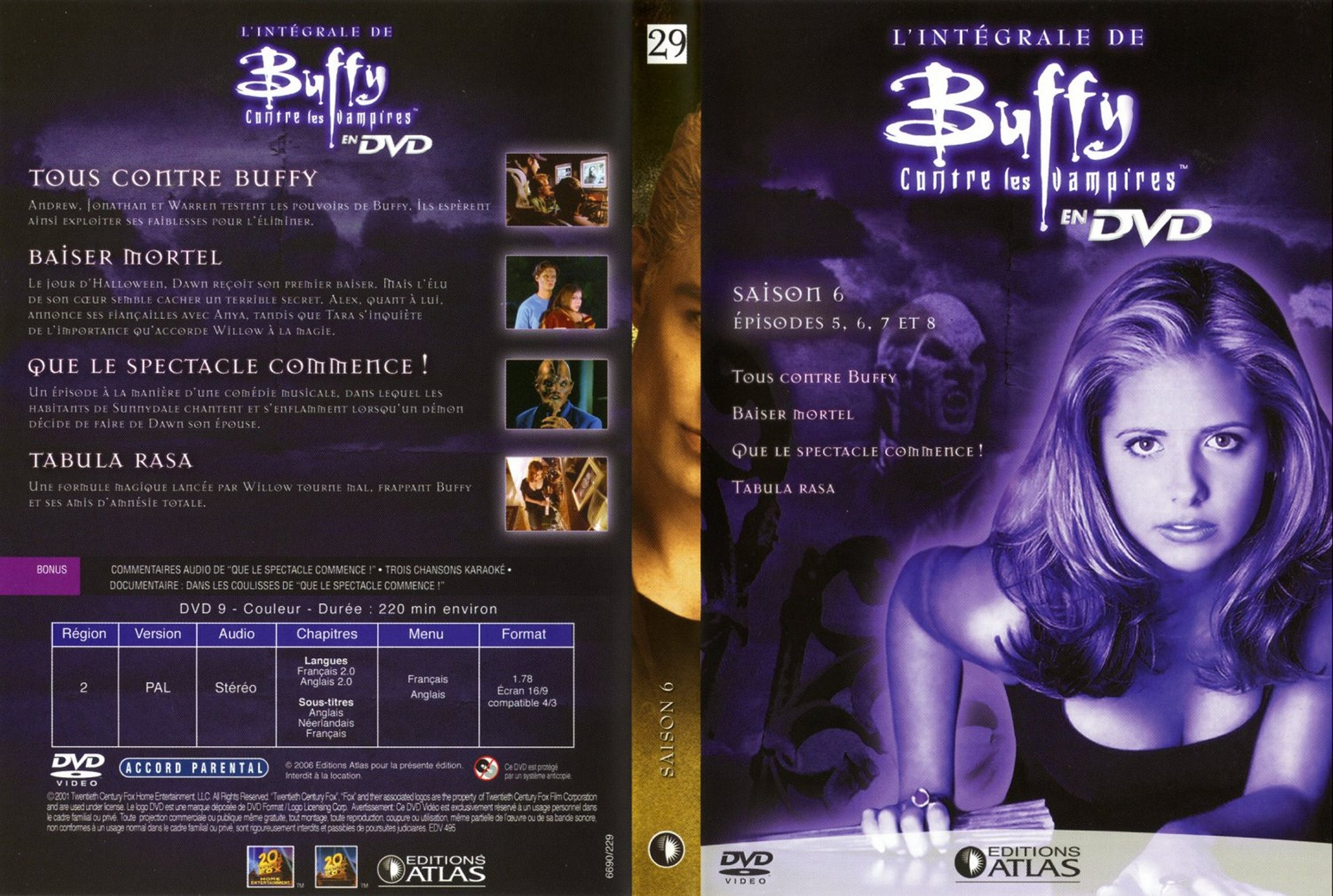 Jaquette DVD Buffy contre les vampires DVD 29 Ed Atlas