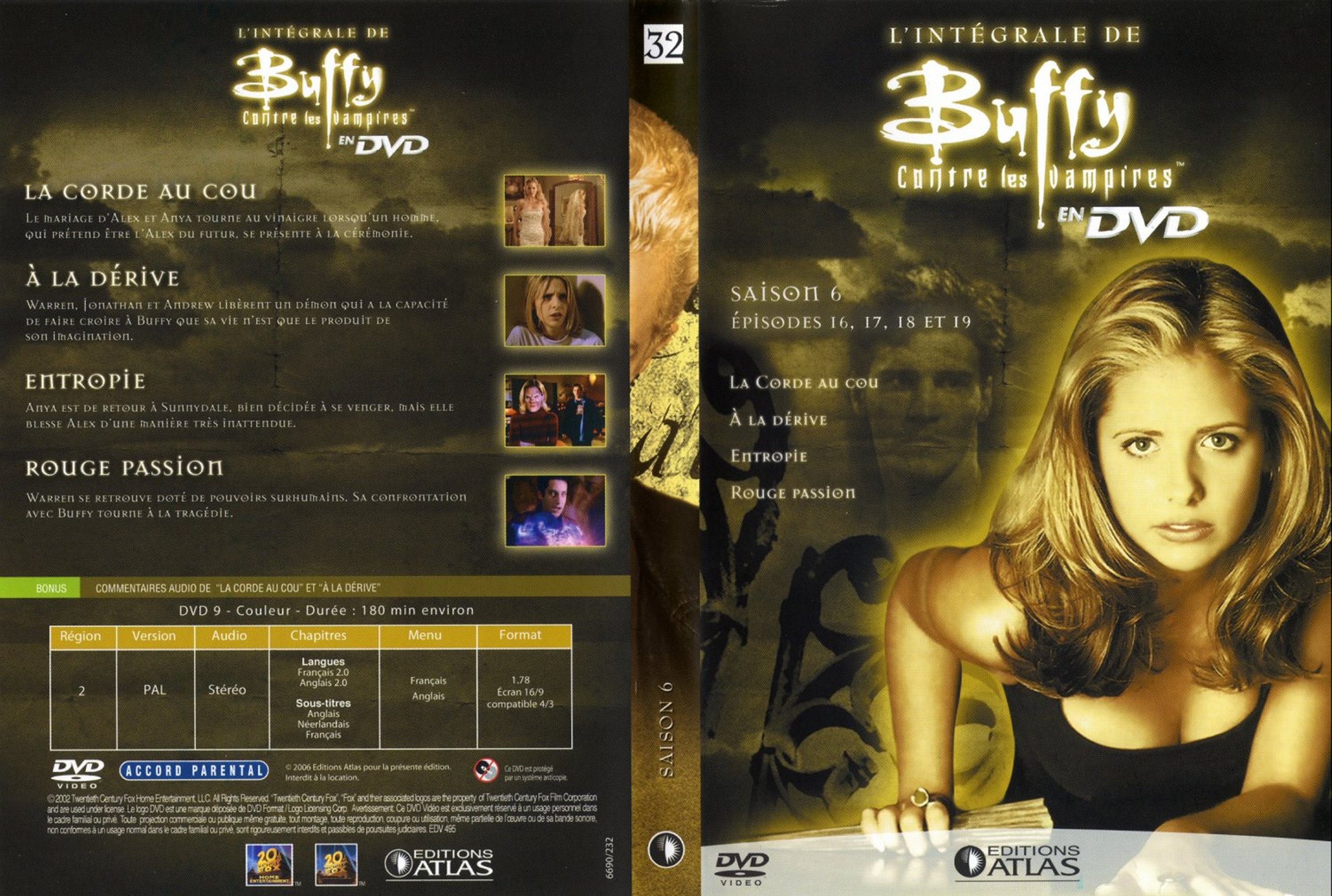 Jaquette DVD Buffy contre les vampires DVD 32 Ed Atlas