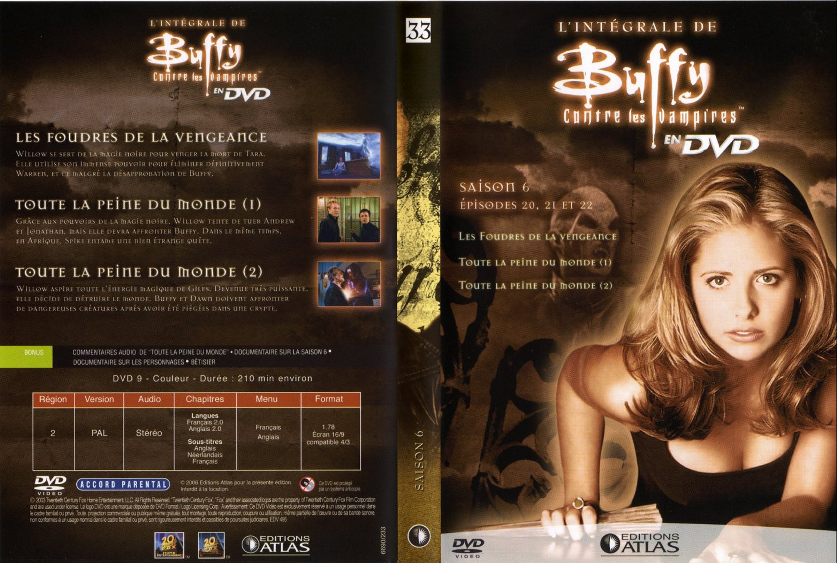 Jaquette DVD Buffy contre les vampires DVD 33 Ed Atlas