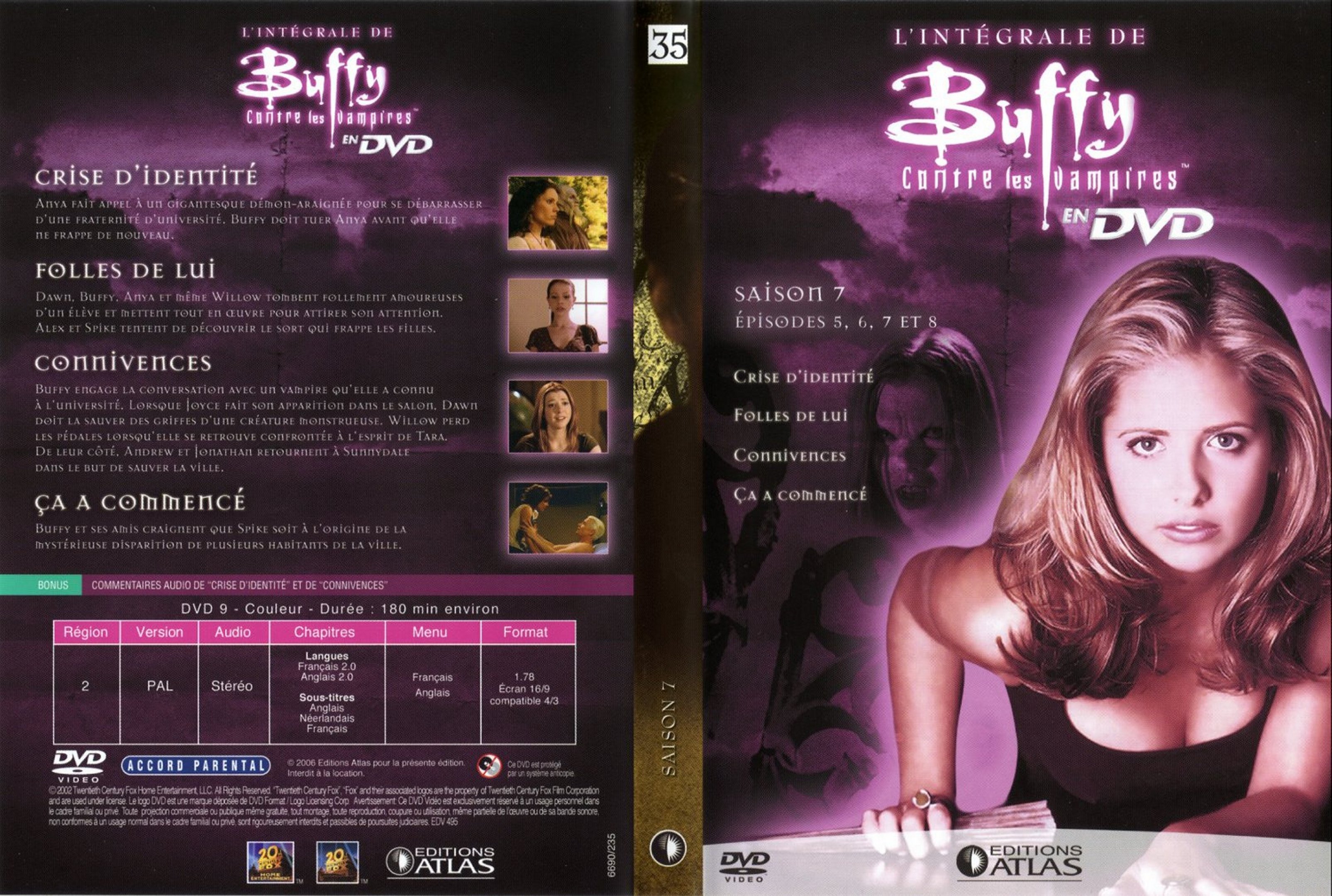 Jaquette DVD Buffy contre les vampires DVD 35 Ed Atlas