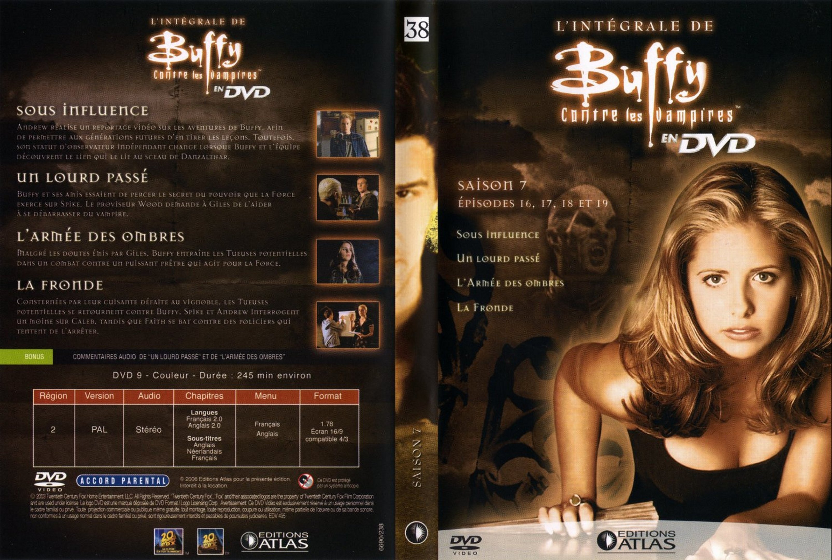 Jaquette DVD Buffy contre les vampires DVD 38 Ed Atlas