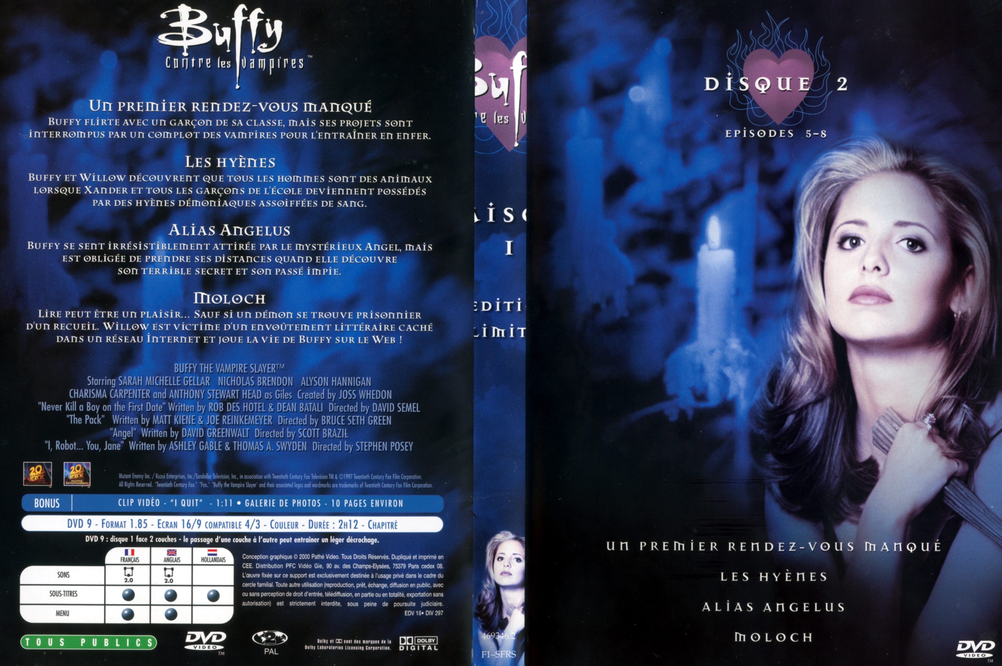 Jaquette DVD Buffy contre les vampires Saison 1 DVD 2