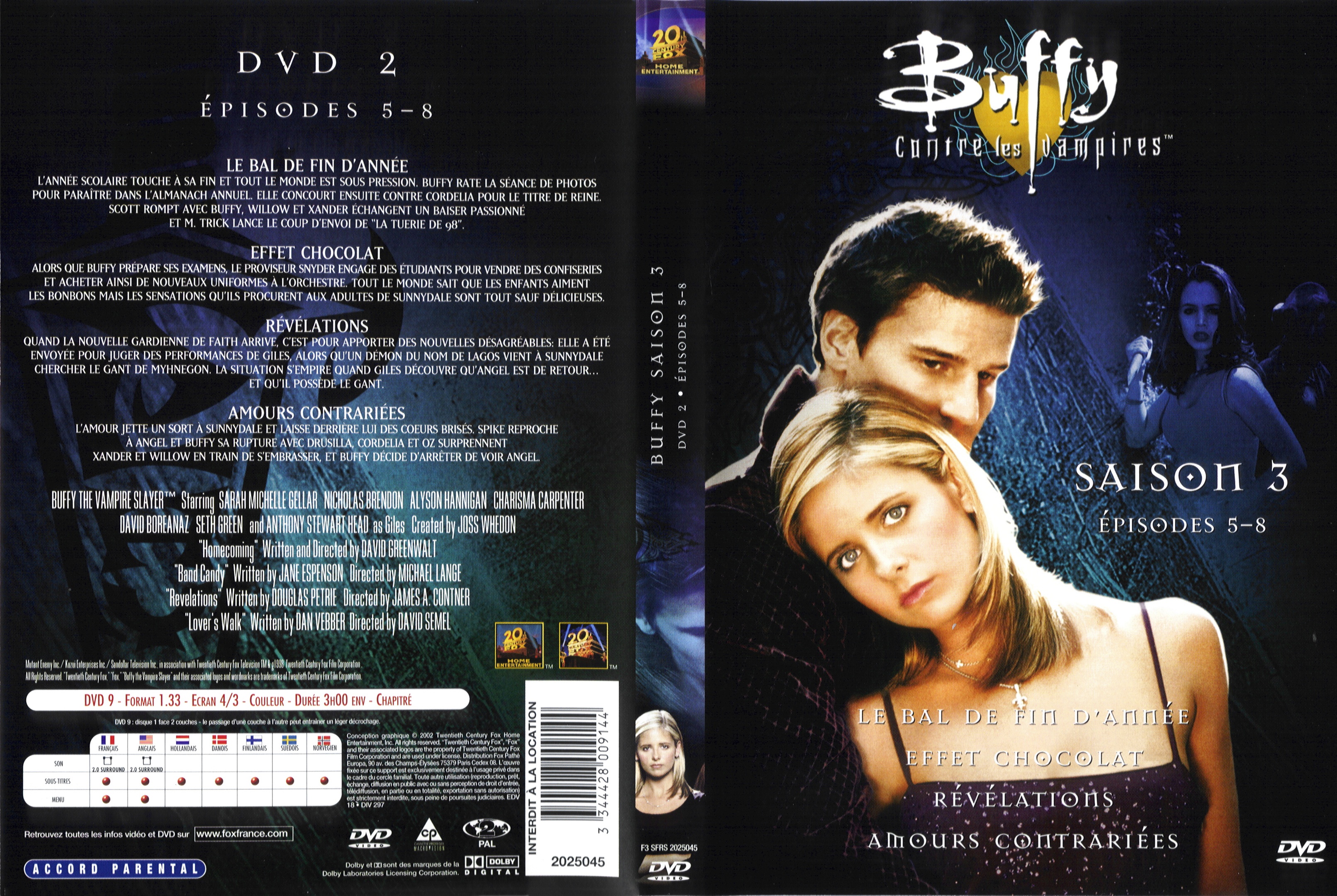 Jaquette DVD Buffy contre les vampires Saison 3 DVD 2
