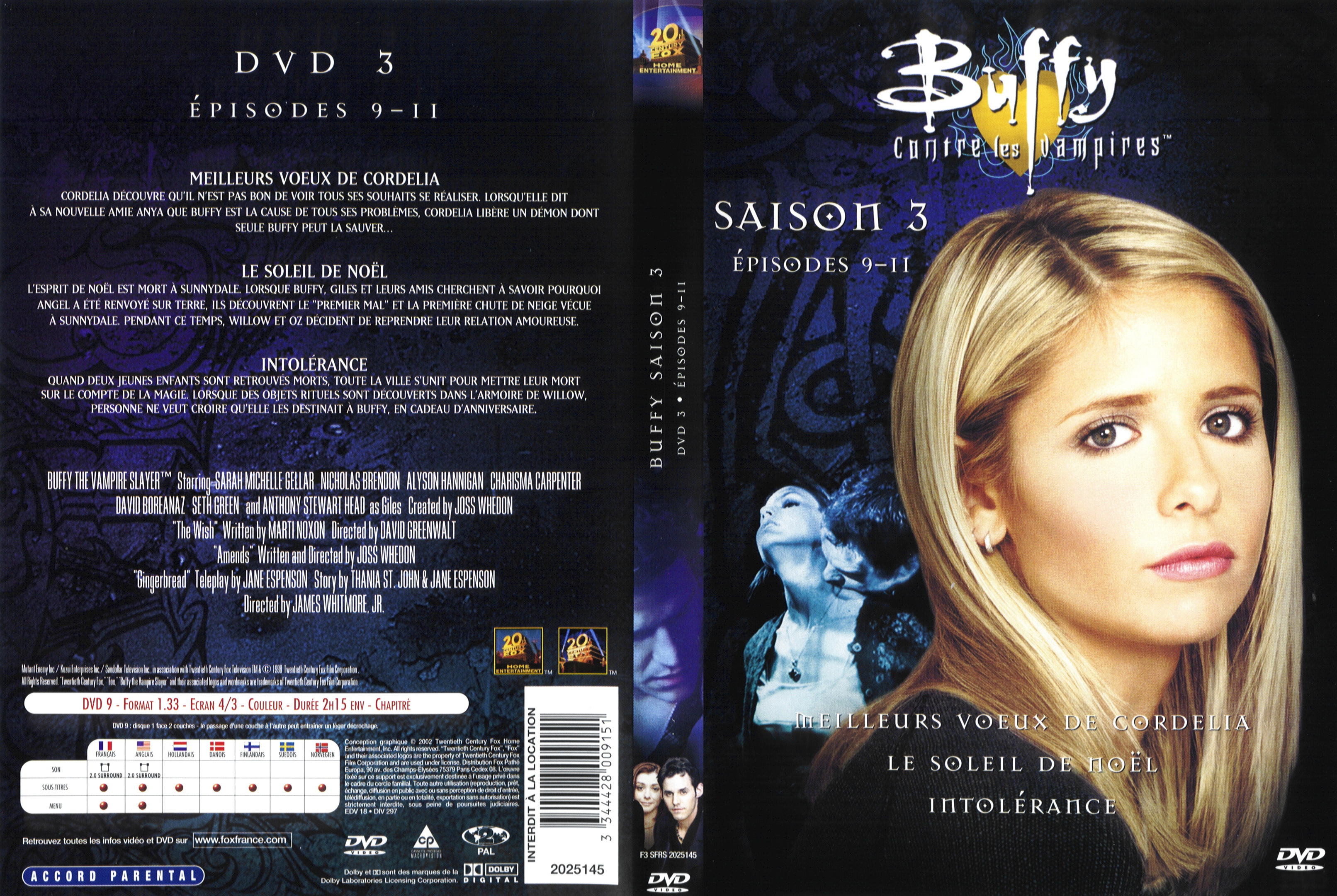 Jaquette DVD Buffy contre les vampires Saison 3 DVD 3