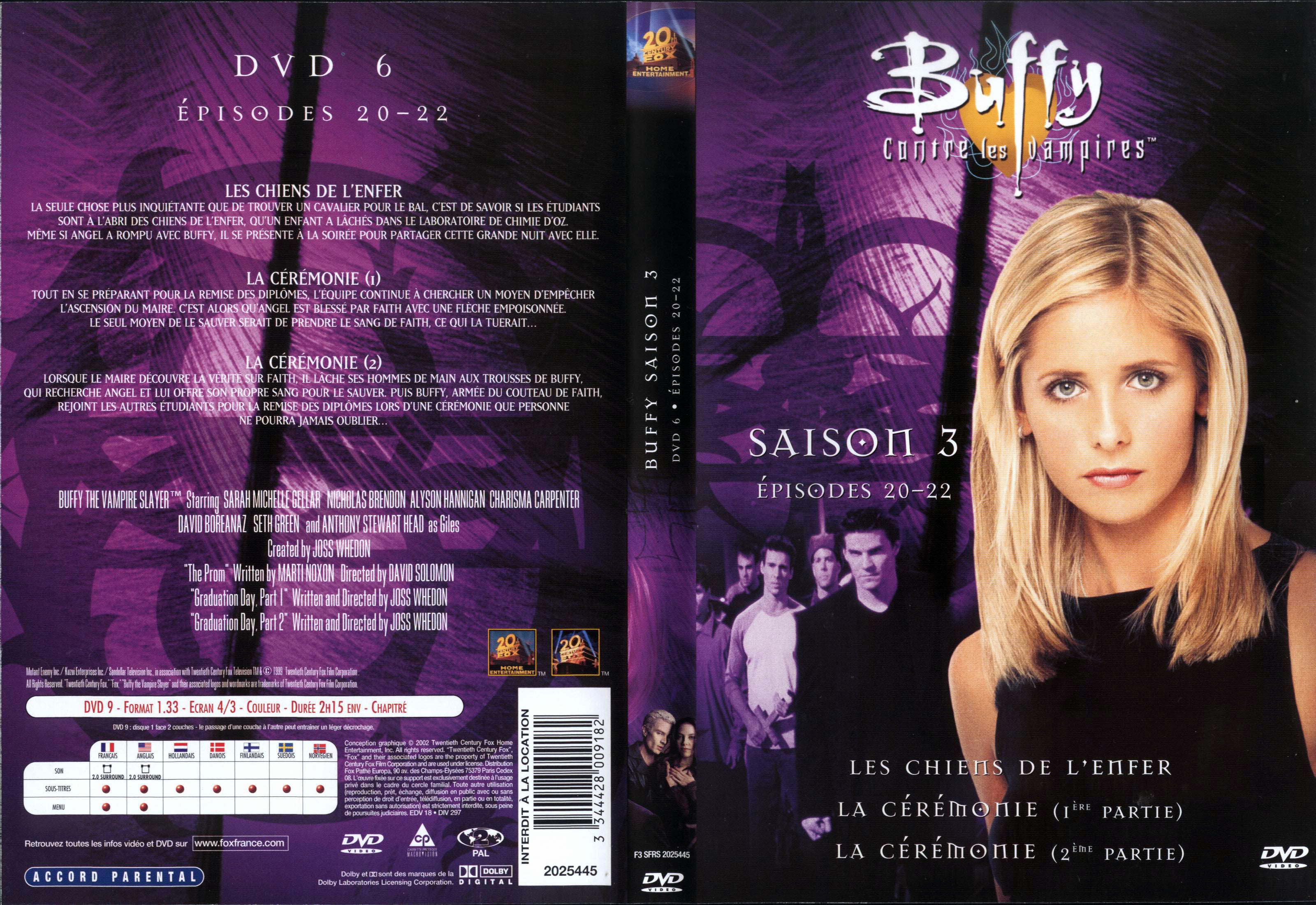 Jaquette DVD Buffy contre les vampires Saison 3 DVD 6