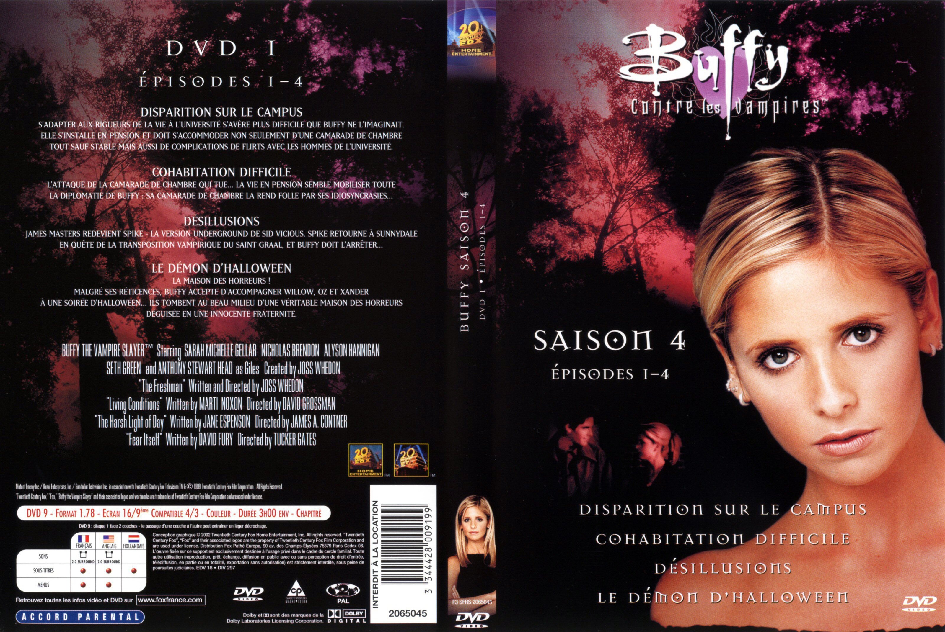 Jaquette DVD Buffy contre les vampires Saison 4 DVD 1